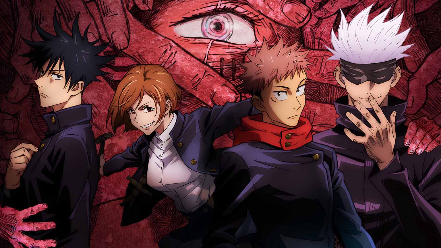 1536x864 Free Anime Jujutsu Kaisen Team 4K Desktop Wallpaper