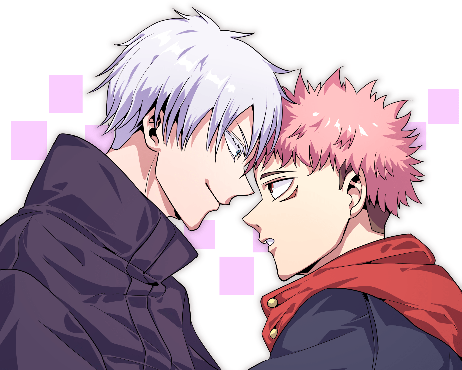 1920x1536 Jujutsu Kaisen HD Wallpaper: Yuji Itadori & Satoru Gojo Face Off By ロド