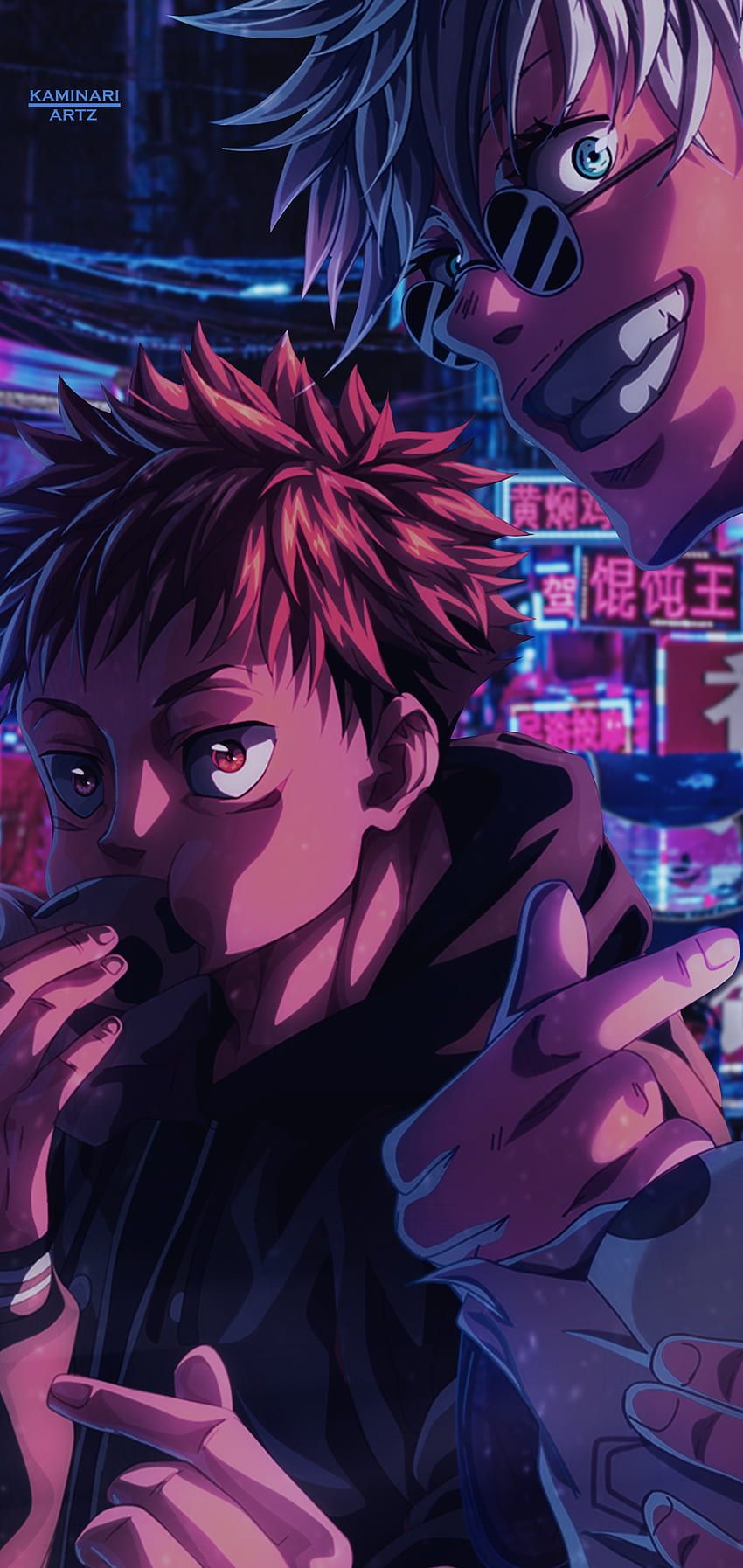 850x1794 Itadori x Gojo, satoru gojo, jujutsu, jujutsu kaisen, jjk, itadori yuji, anime HD phone wallpaper