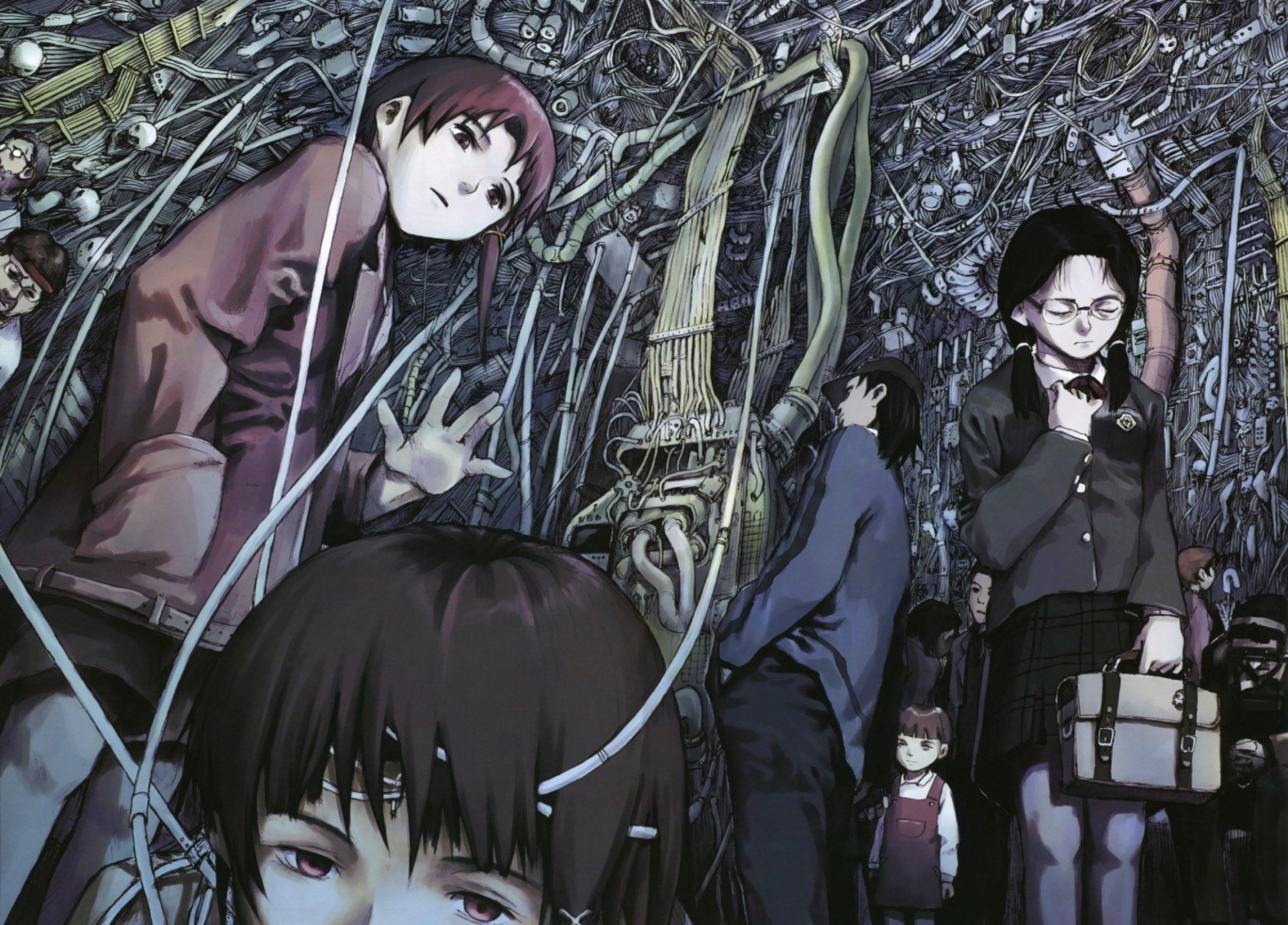 1920x1378 HD Anime Wallpaper: Lain Iwakura in Serial Experiments Lain