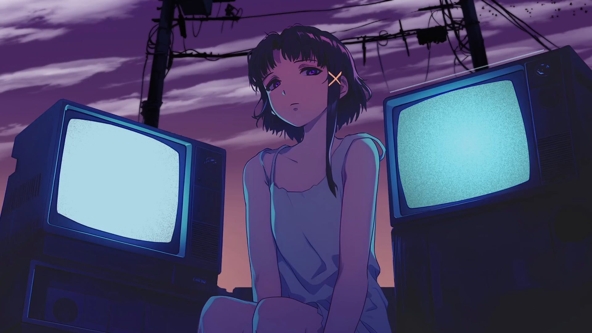 1920x1080 I made a new Lain wallpaper (Wallpaper Engine)