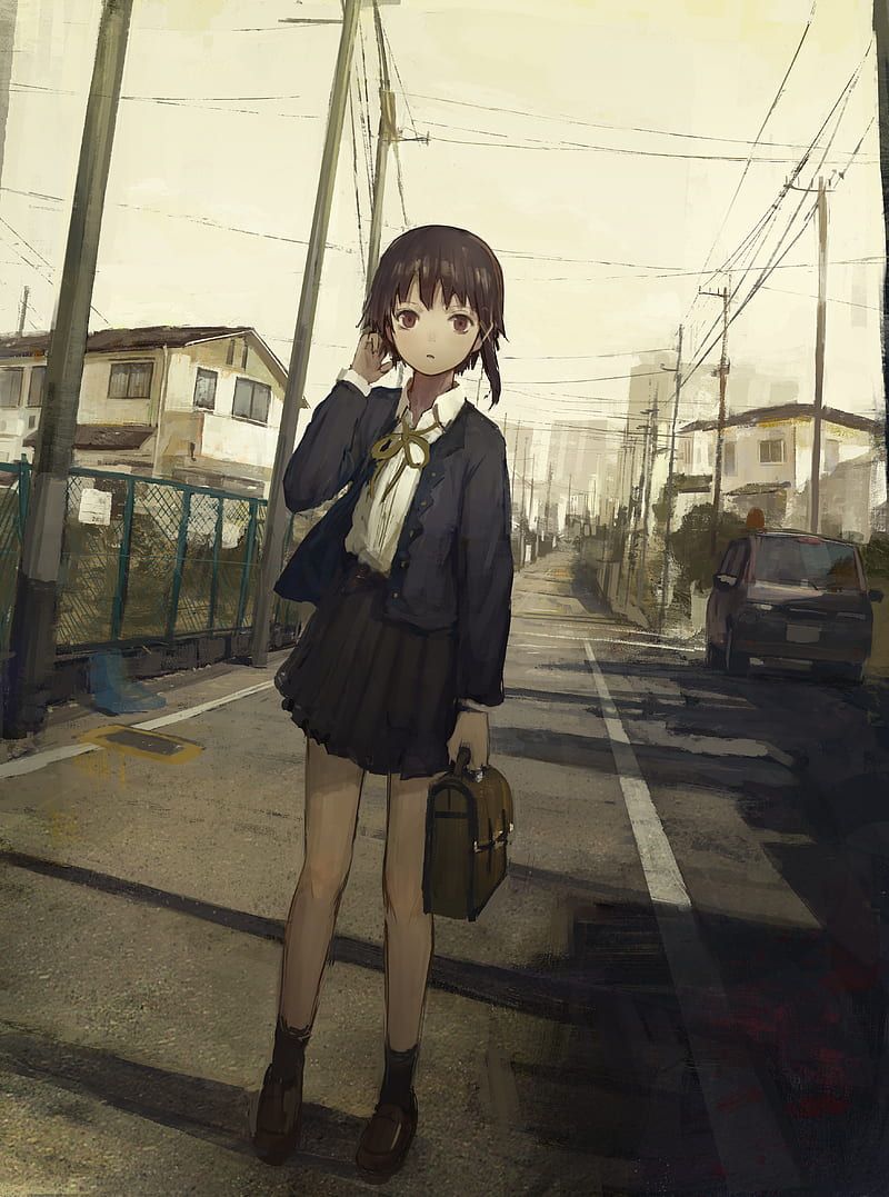 800x1077 Anime, anime girls, Serial Experiments Lain, Lain Iwakura, HD phone wallpaper