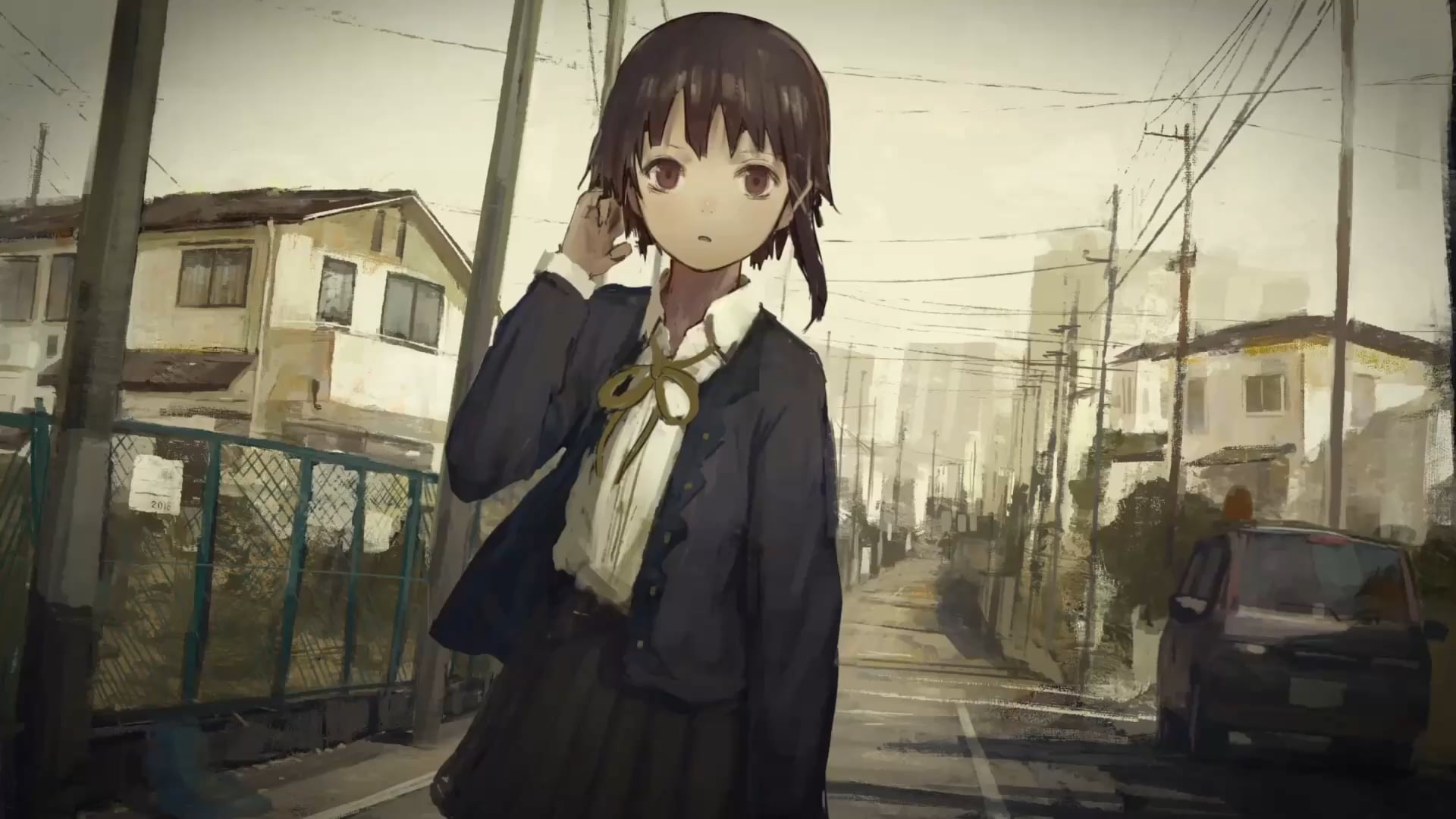 1920x1080 My self animated Lain Wallpaper ( Wallpaper Engine)