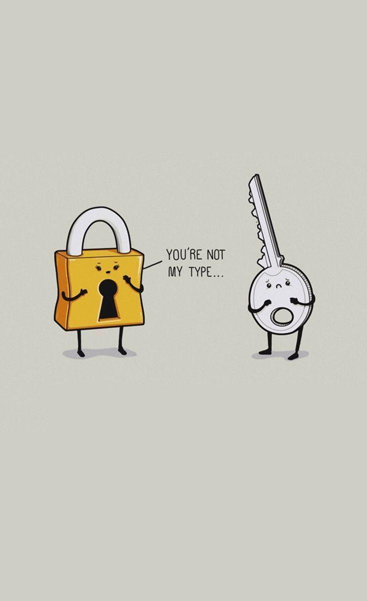 735x1202 Lock And Key - Hình nền iPhone vui nhộn - #funny #iphone