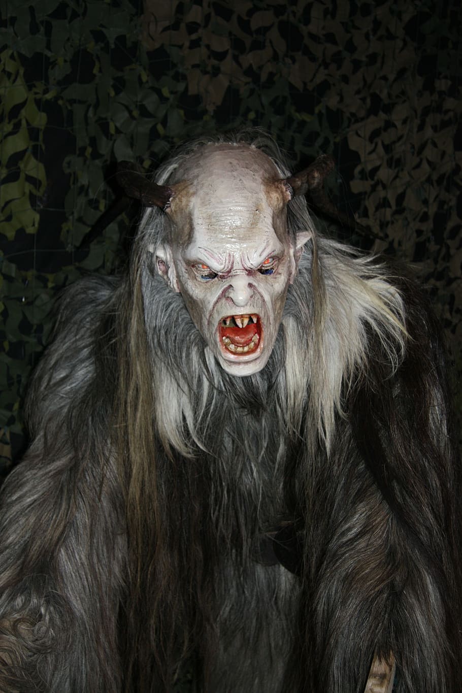 910x1365 HD wallpaper: black, white, and gray Halloween costume, krampus