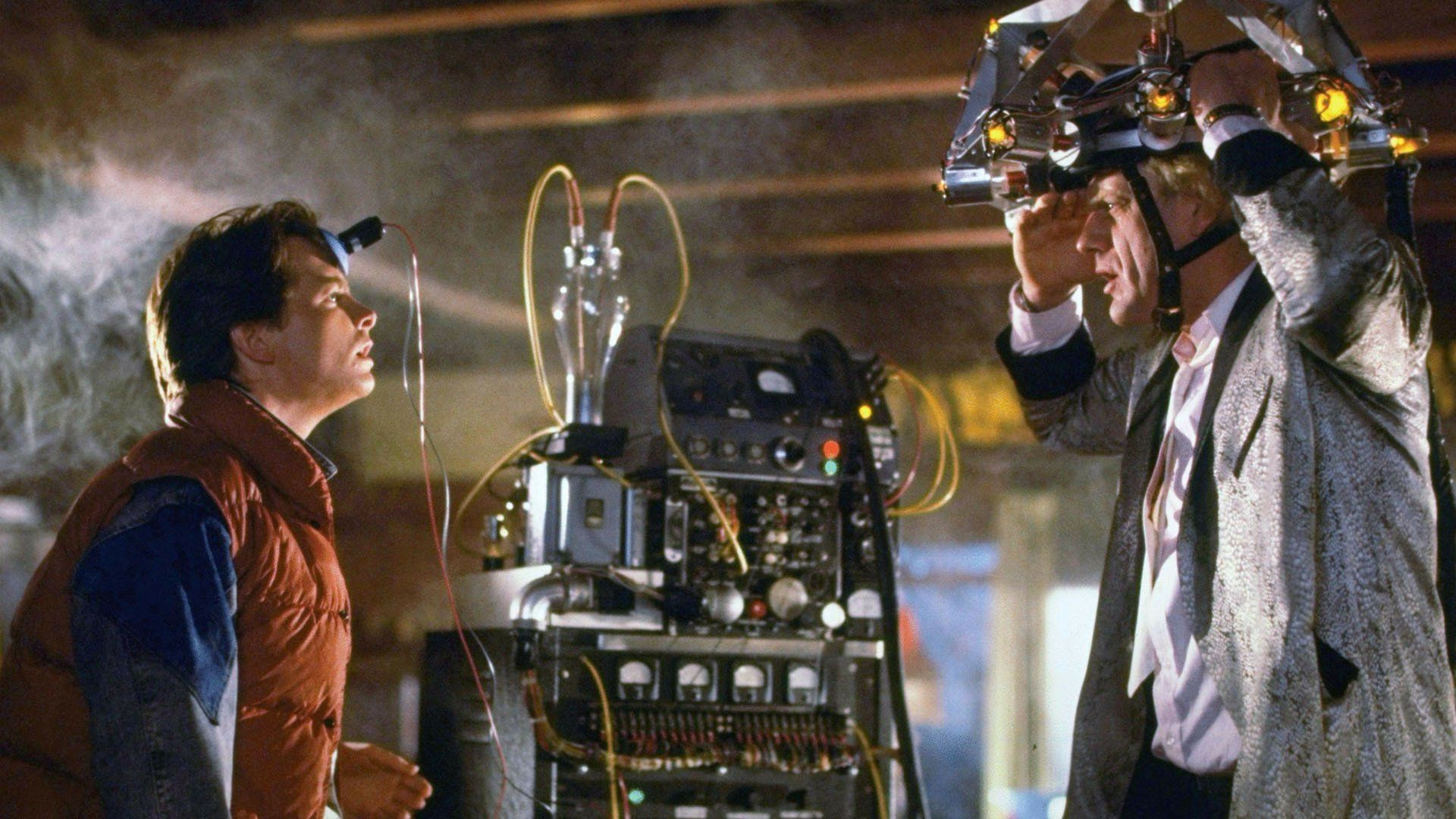 1920x1080 Back to the Future HD Wallpaper: Marty McFly & Doc Brown Iconic Moment