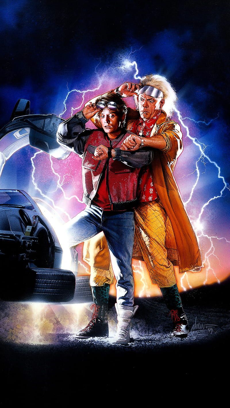 800x1419 Marty and doc, adventure, back, dark, future, movie, part, the, time, to, HD phone wallpaper