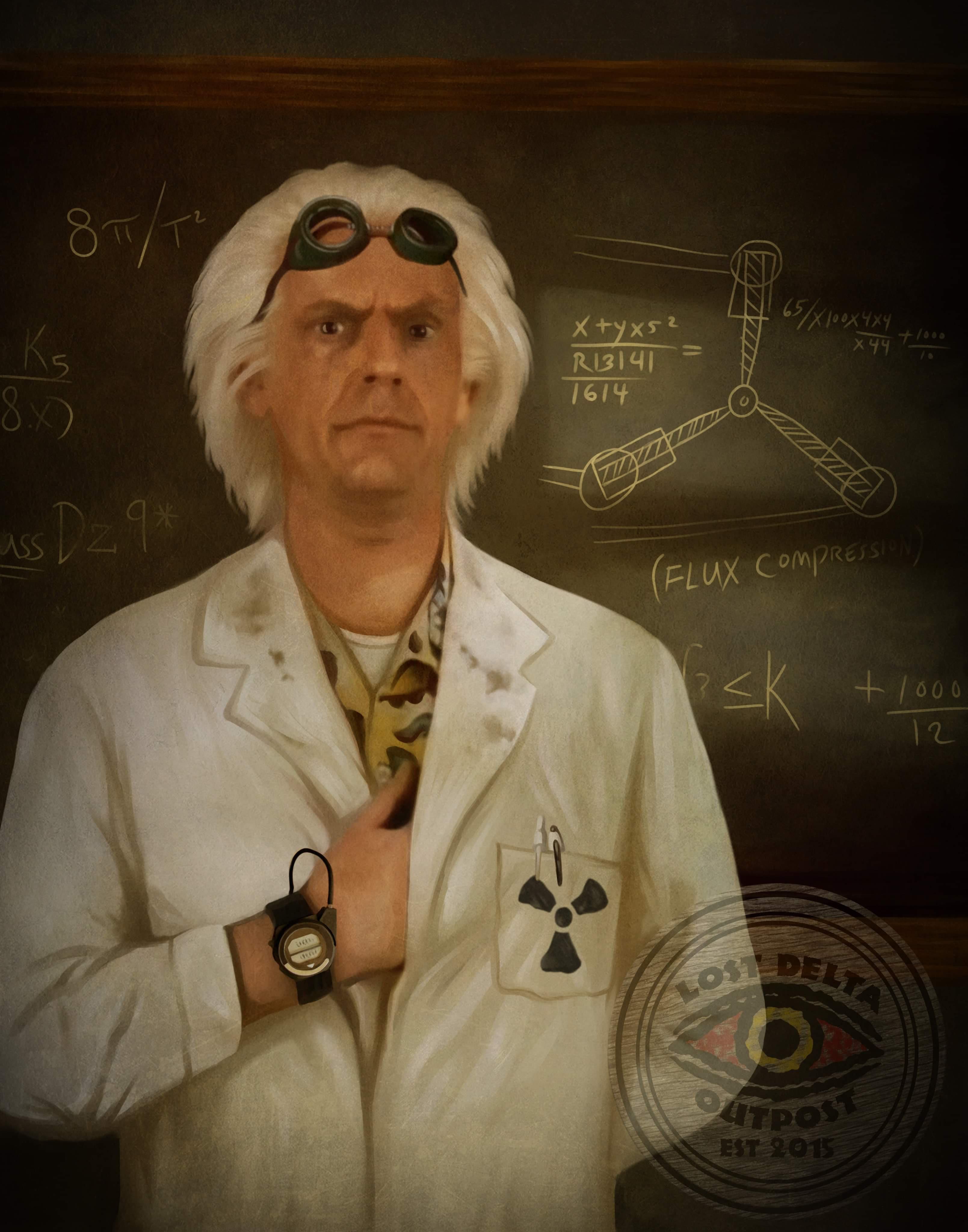 3218x4096 Dr. Emmet Brown Portrait