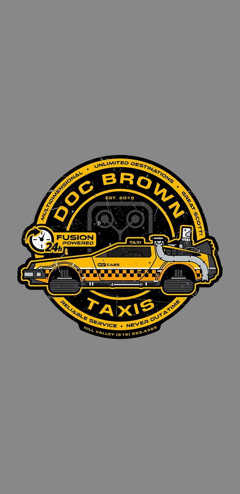 800x1644 Back to The Future, taxi, note doc brown, delorean, logo, HD phone wallpaper