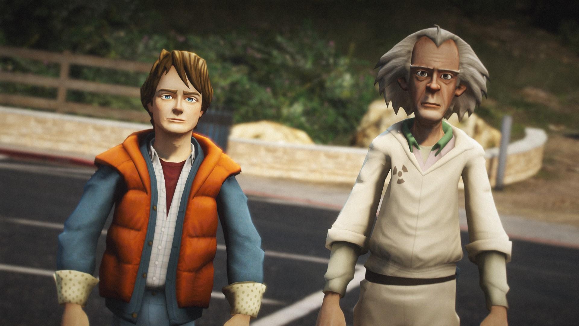 1920x1080 Doc Emmett Brown And Marty McFly From Back To The Future [Add On]