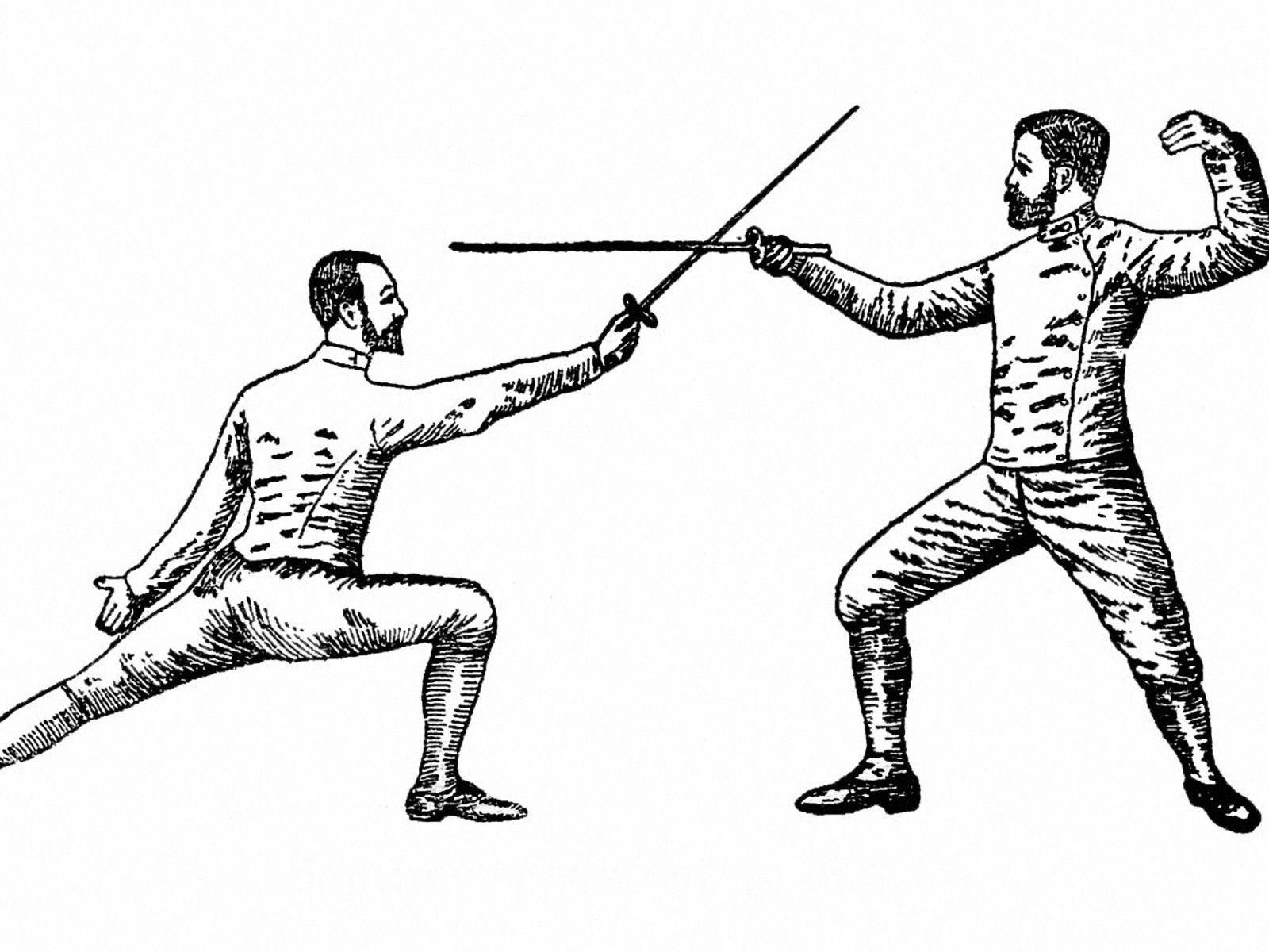 Колющий удар. Фехтование Рапира 19 век. Рапира фехтование в средневековье. Фехтование на саблях 19 век.
