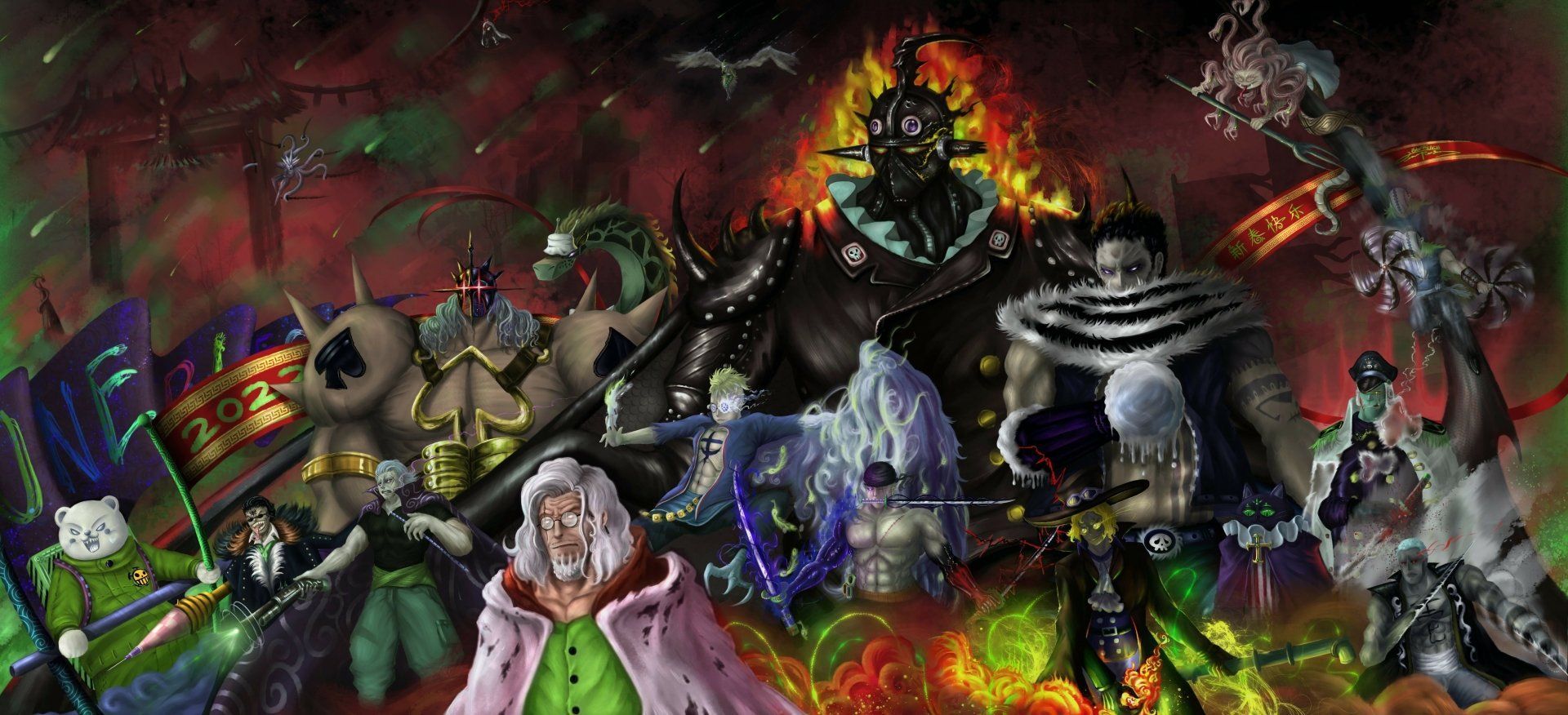 1920x876 One Piece 4K Ultra HD: Epic Anime Villains Unite