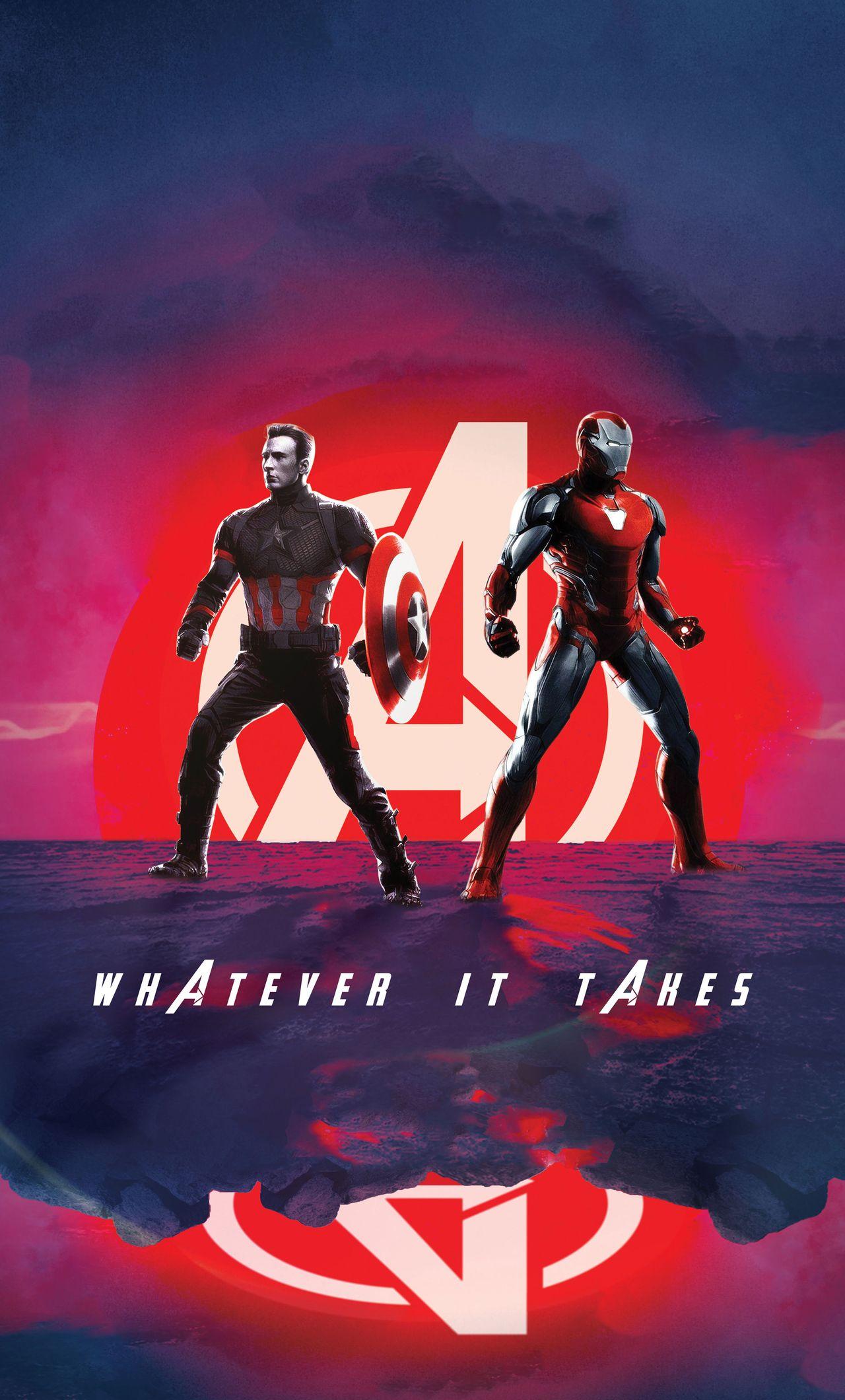 1280x2120 Avengers Endgame Tony And Captain America Iron Man Endgame