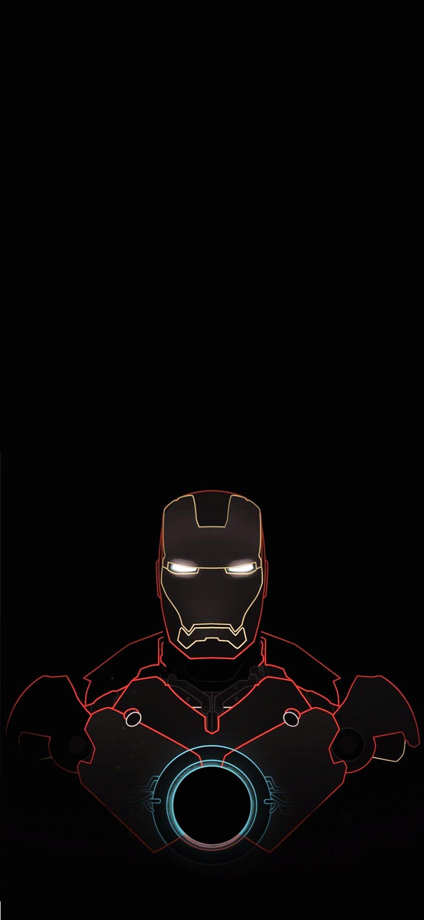 1440x3120 Can someone align this iron man lock screen wallpaper to