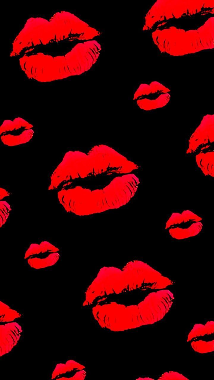720x1280 Red Lips Wallpaper