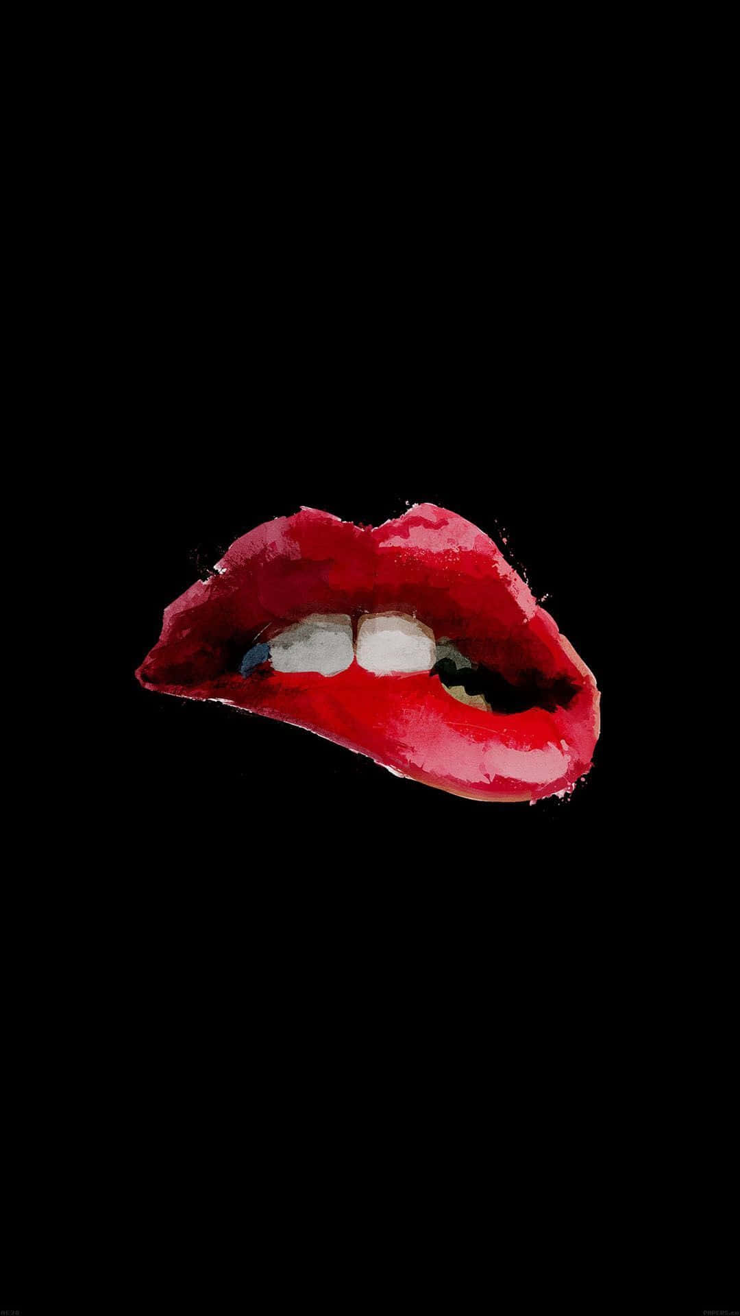 1080x1920 Download Alluring Red Lips on a High Definition Wallpaper