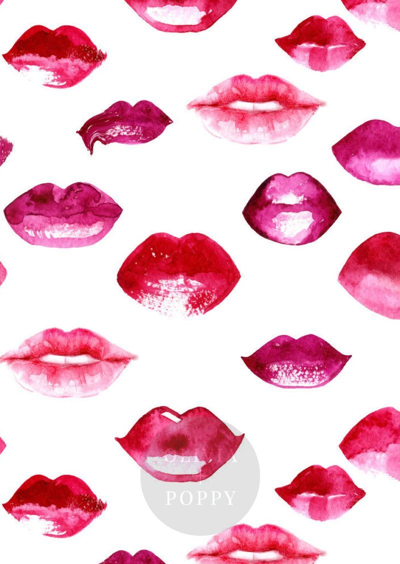 800x1129 Watercolor Lips Wallpaper