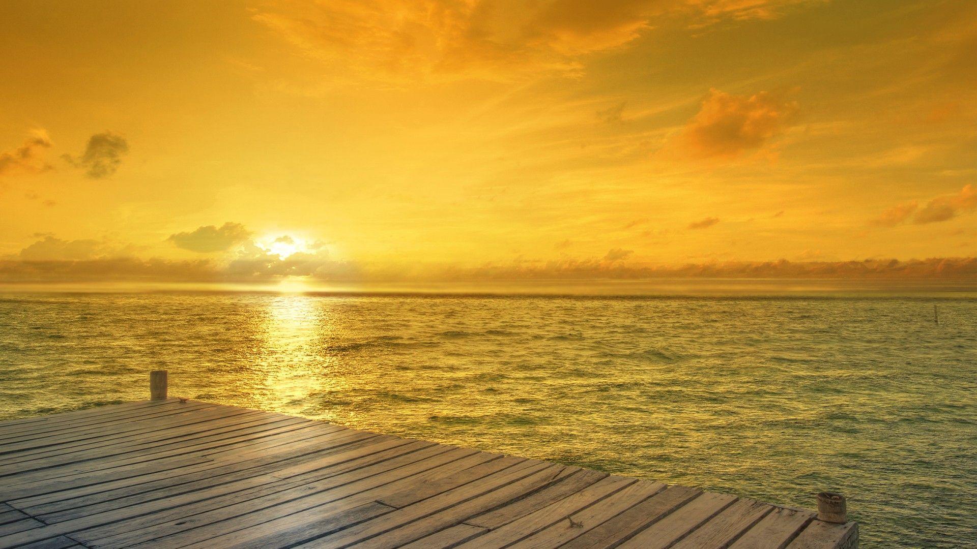 1920x1080 Sunrise Beach View Wallpaper. Sunrise wallpaper, Sunrise beach
