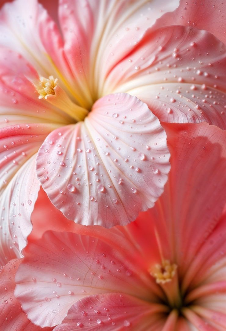 740x1083 Pink hibiscus wallpaper Image