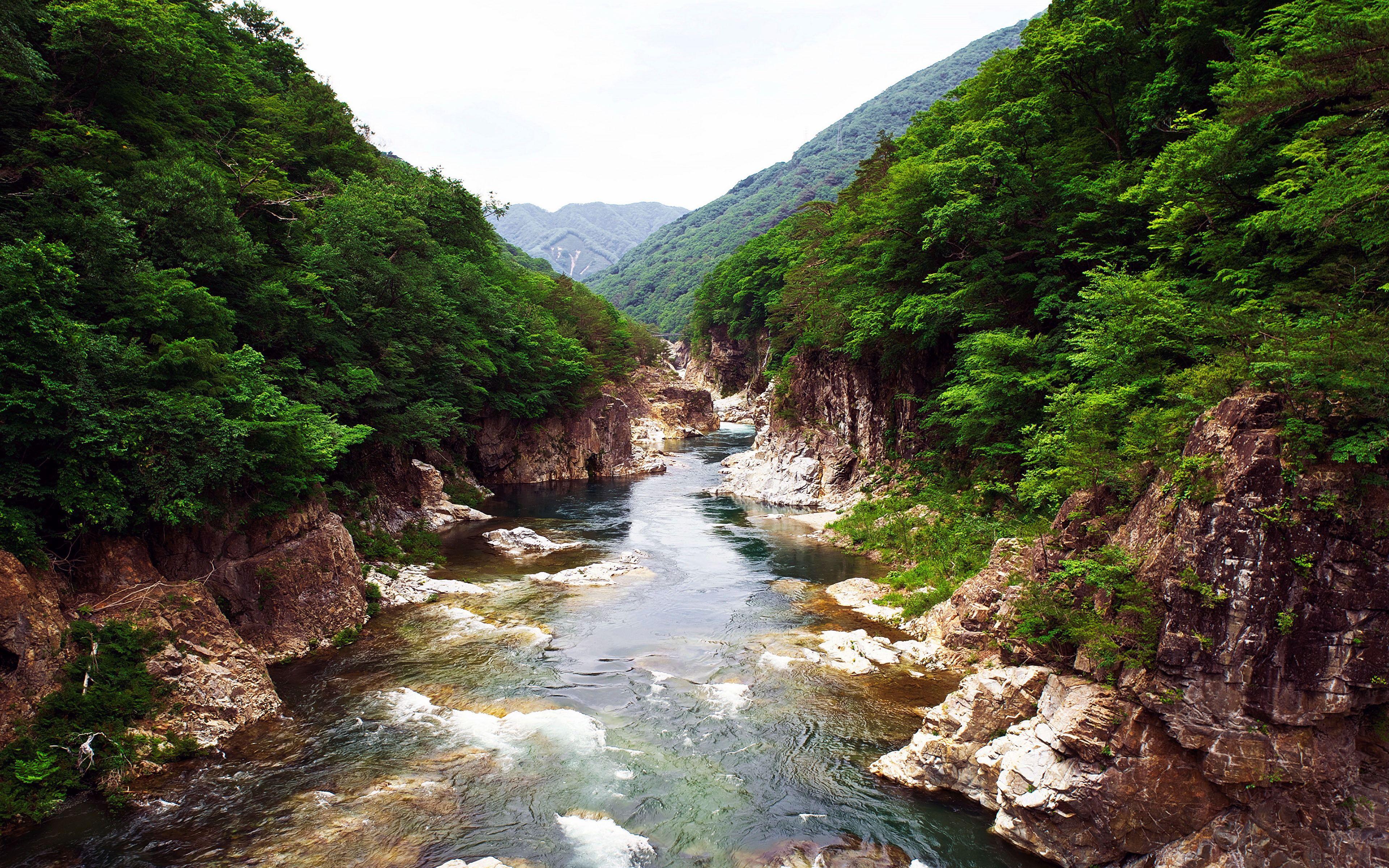 Japan Mountain River Wallpaper