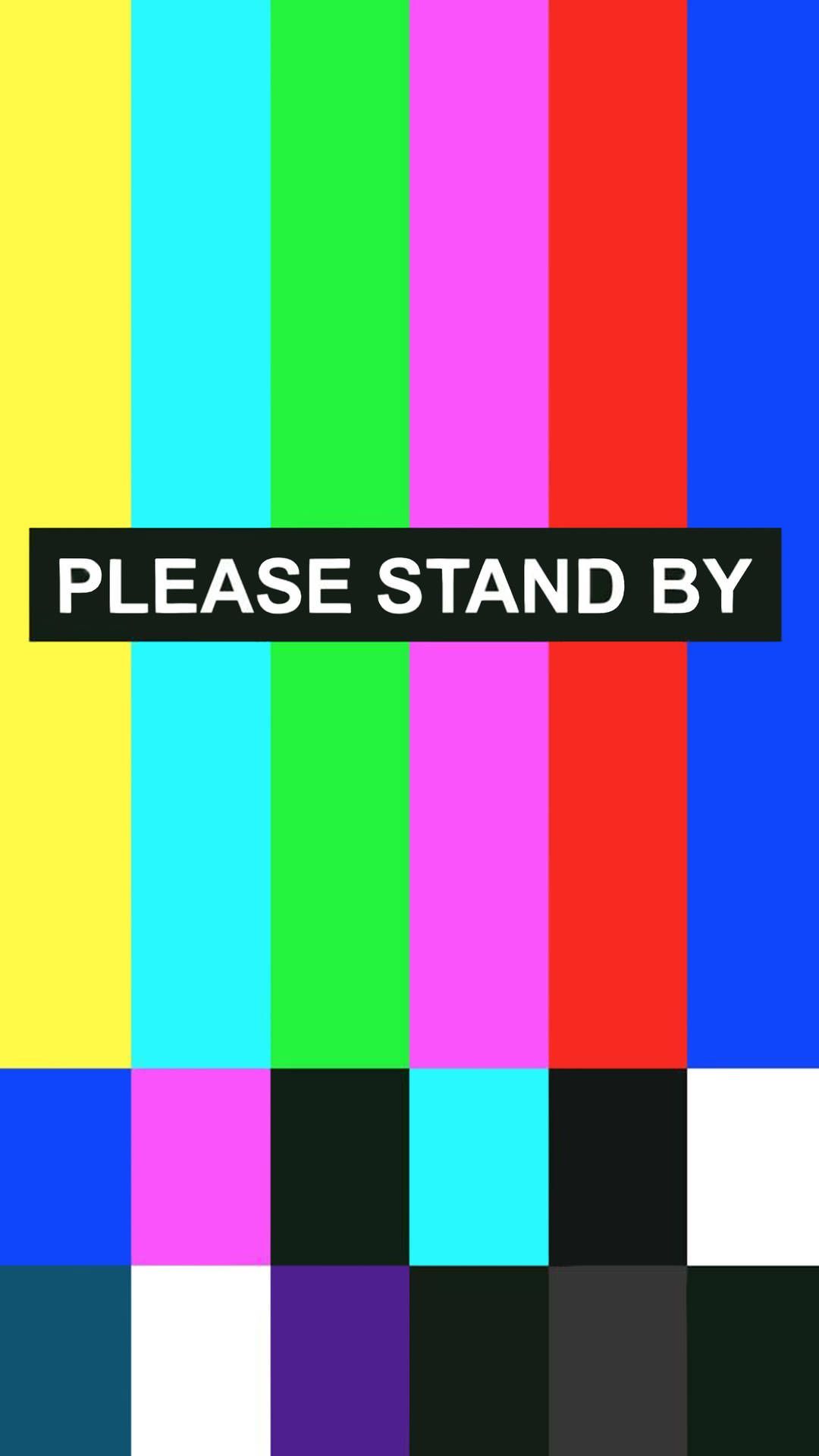 1080x1920 Download Please Stand By Bar Pattern Wallpaper