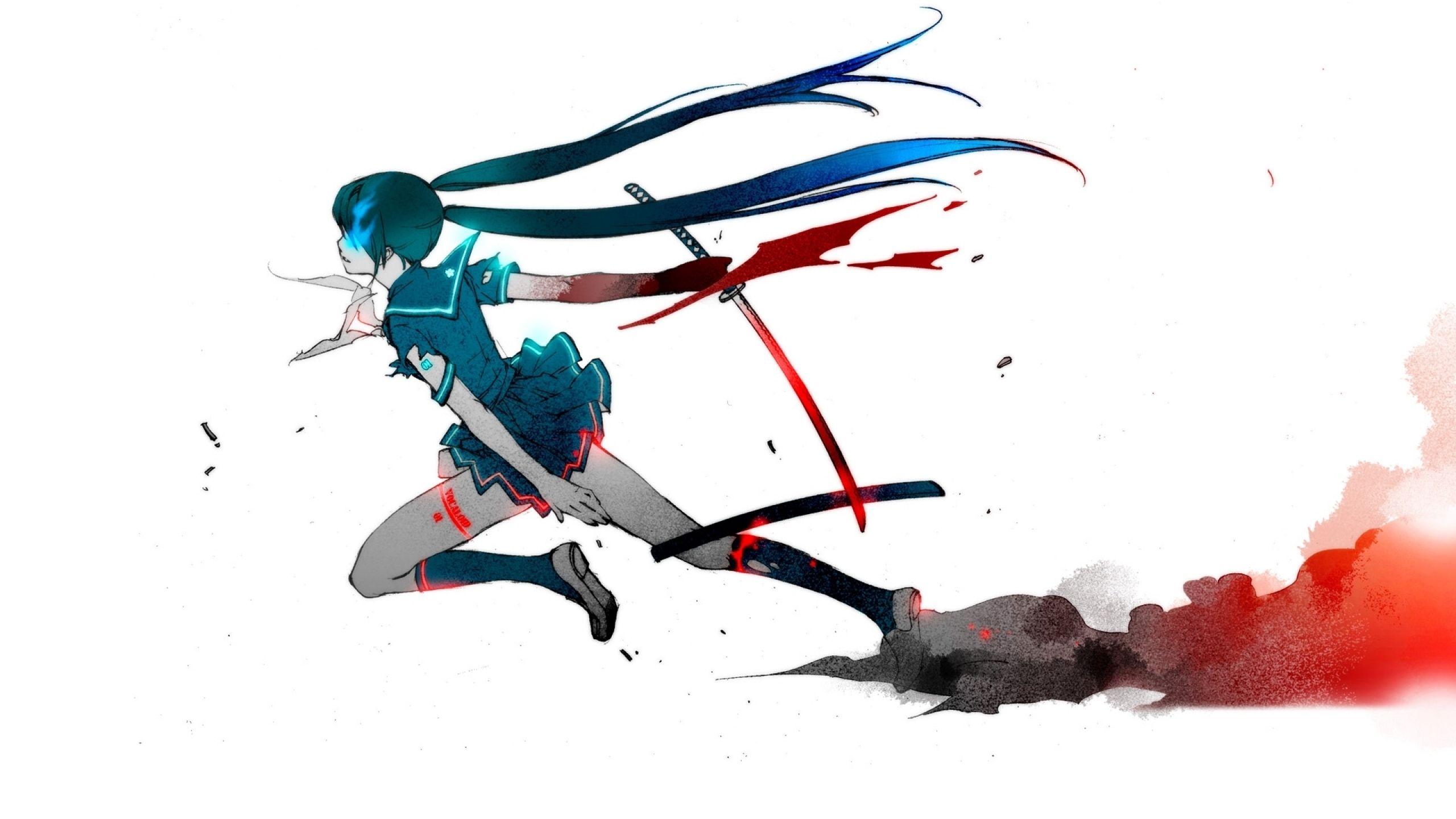 2560x1440 Girl With Katana Wallpaperx1440