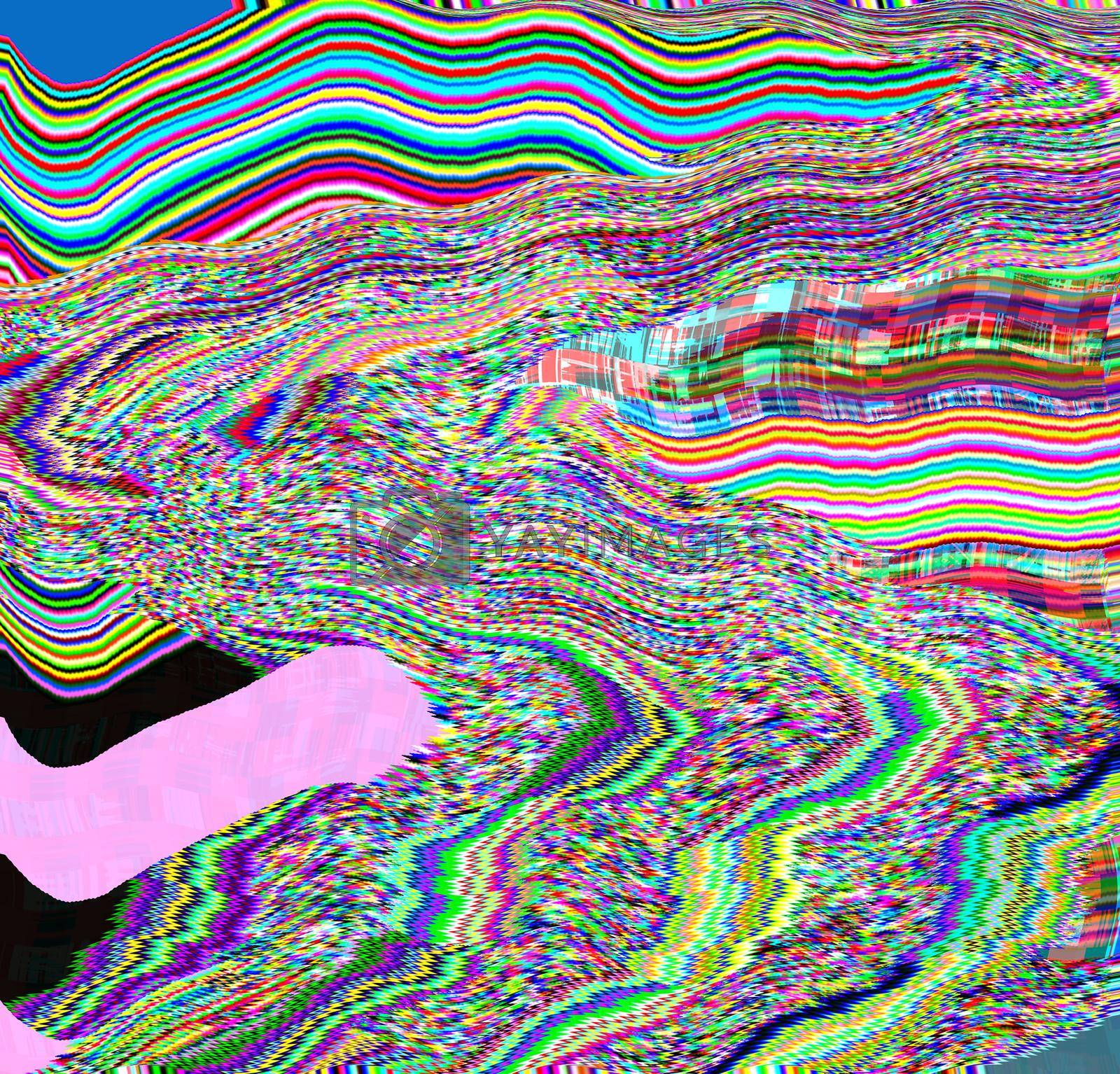 1600x1534 Glitch psychedelic background. Old TV screen error. Digital pixel noise abstract design. Photo glitch. Television signal fail. Technical problem grunge wallpaper. Colorful noise by DesignAB Vectors & Illustrations with Unlimited Downloads