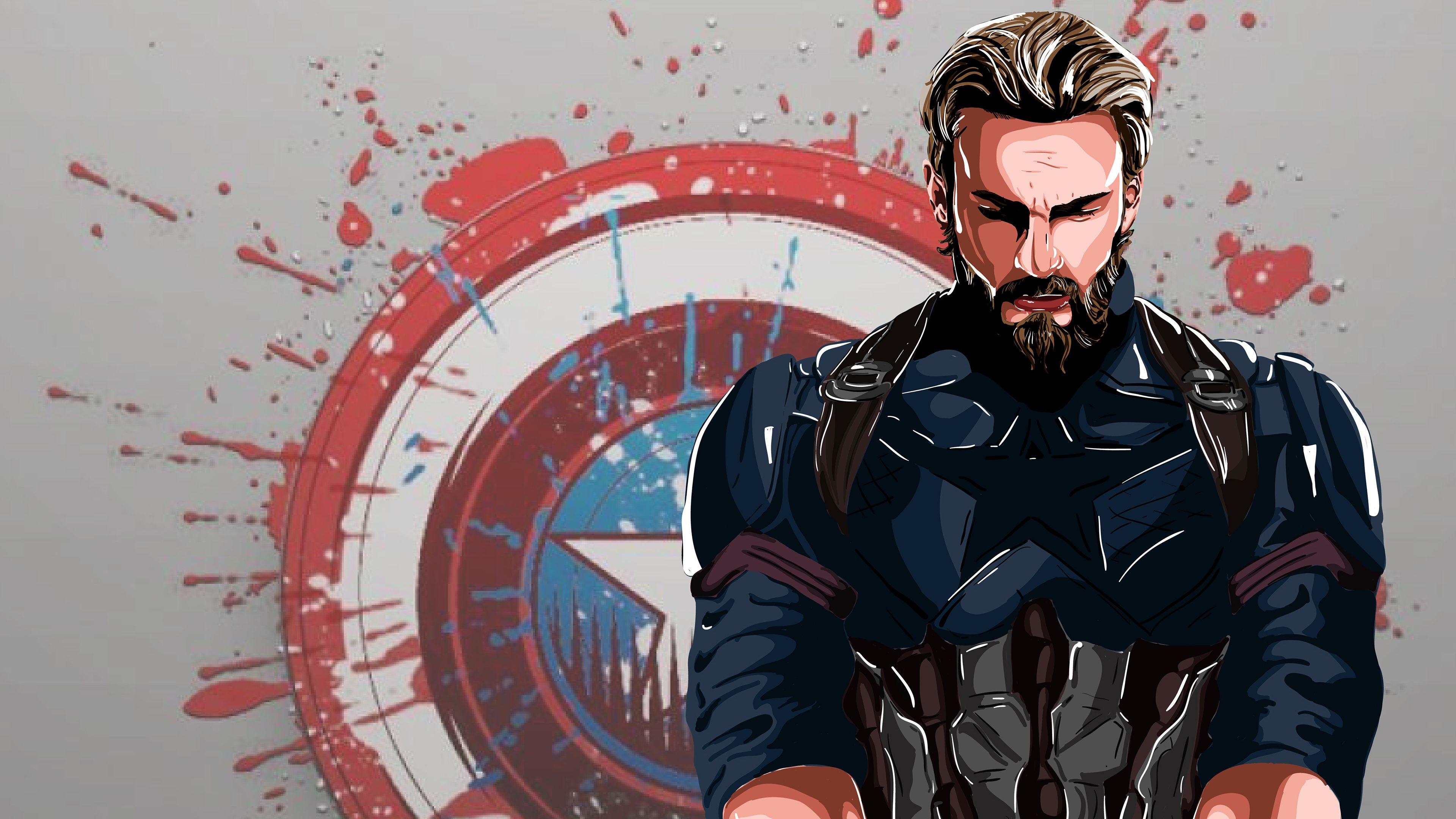 3840x2160 Captain America New Art 4k, HD Superheroes, 4k Wallpaper, Image, Background, Photo and Picture