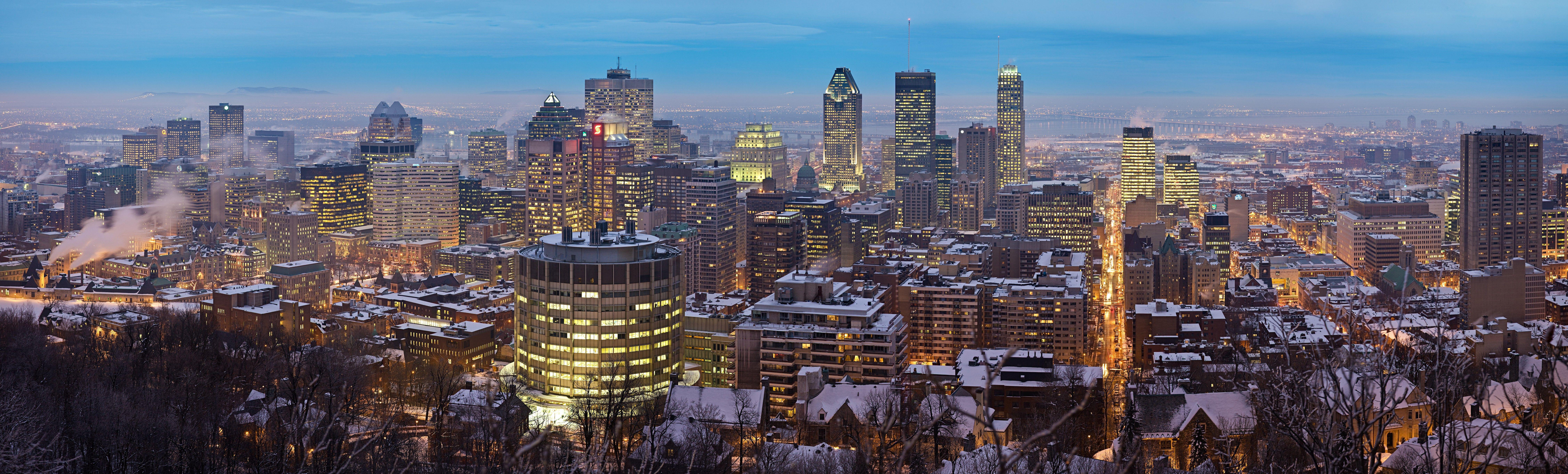 9017x2724 Montreal, Winter Wallpaper HD .