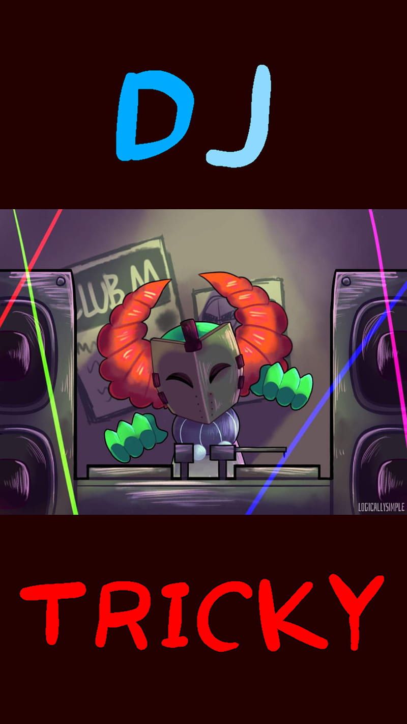 800x1422 FNF, dj, madness combat, music, neon, tricky, tricky the clown, HD phone wallpaper