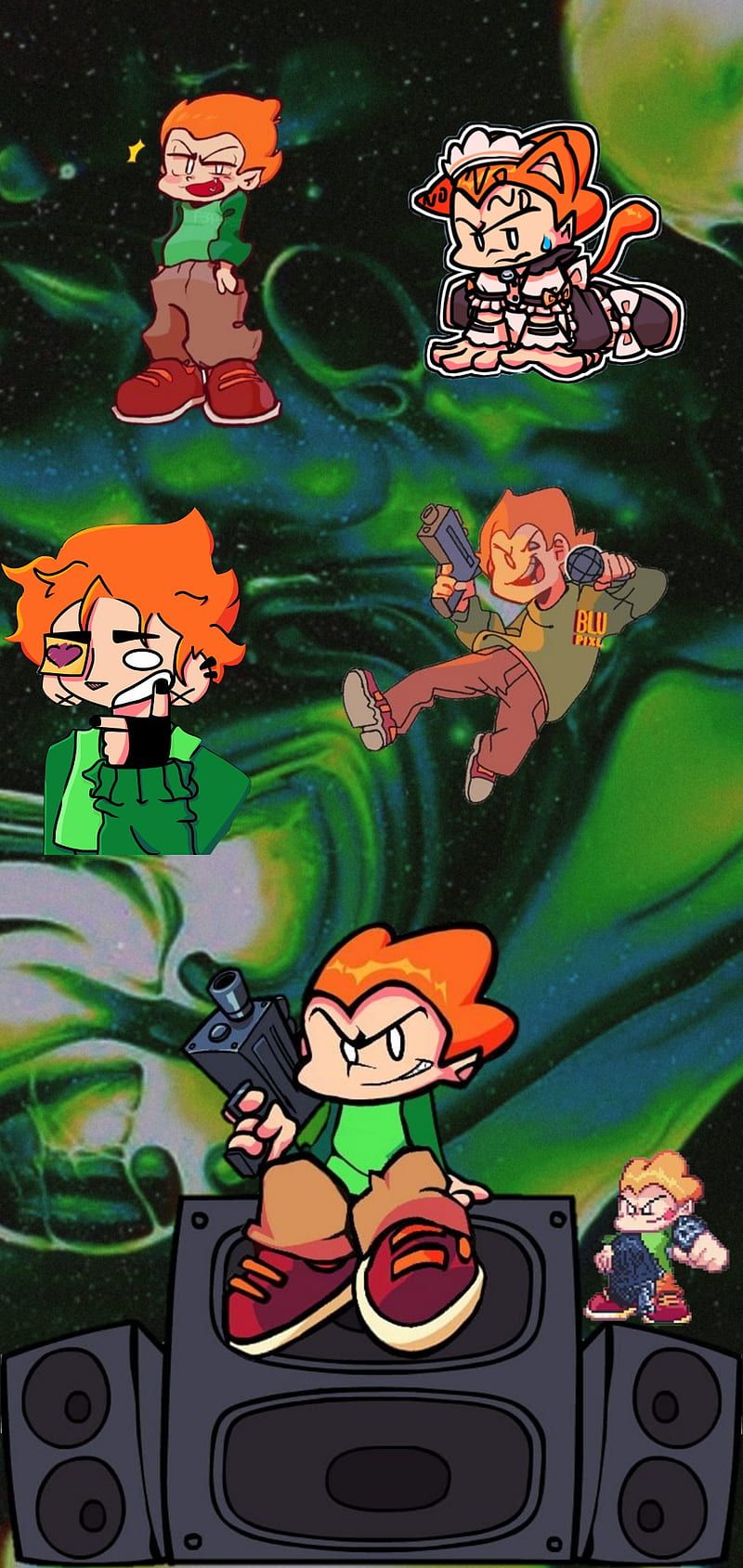 800x1689 Pico Fnf, friday night funkin, pico school, HD phone wallpaper