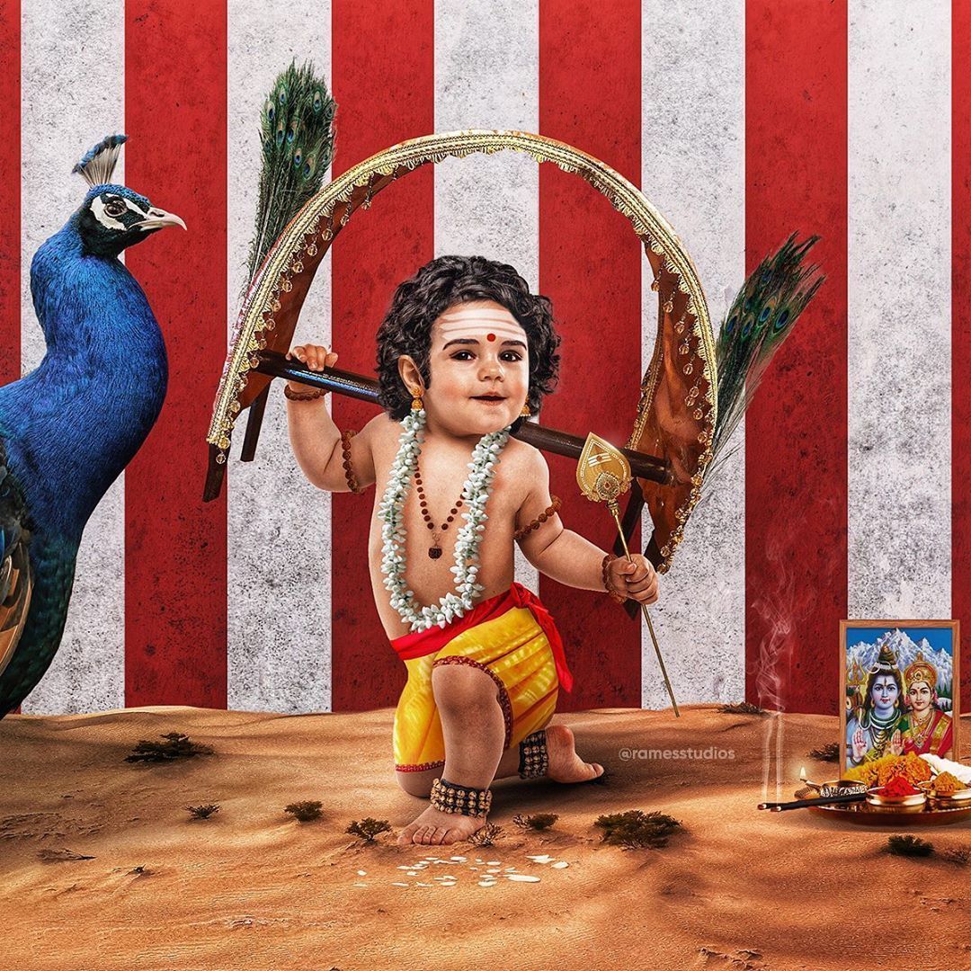 1080x1080 Baby Lord Murugan Wallpaper