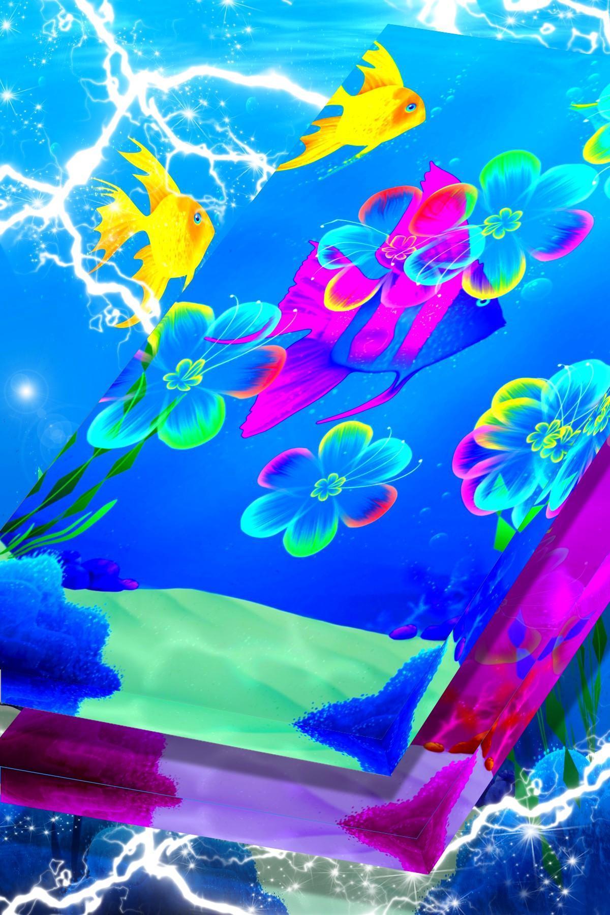 1200x1800 Neon Ocean Fish Live Wallpaper for Android