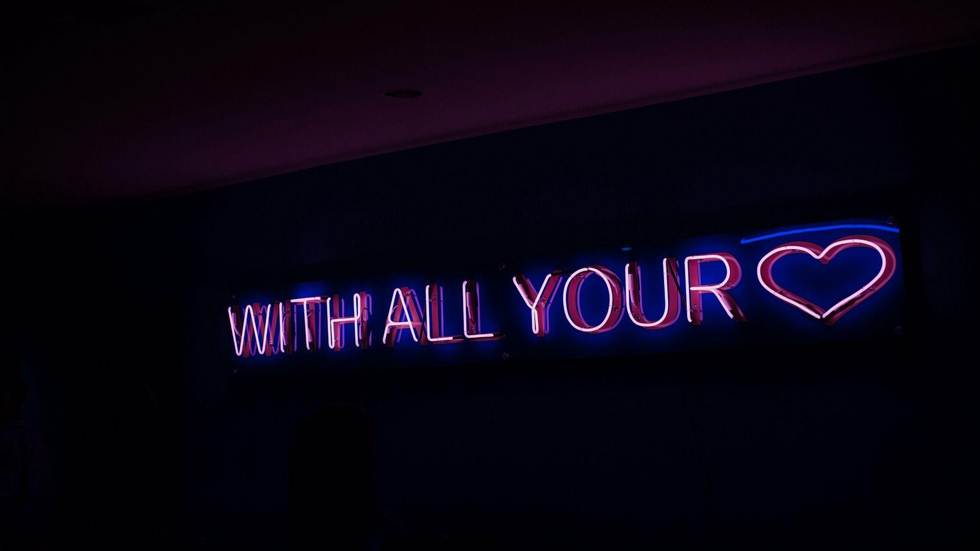 1920x1080 Download wallpaper 1920x1080 inscription, text, wall, neon full HD