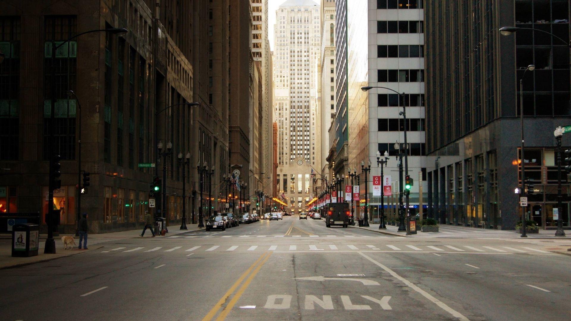 1920x1080 Đường phố lớn (Chicago, Hoa Kỳ) - Tải xuống hình nền HD.  Hình nền