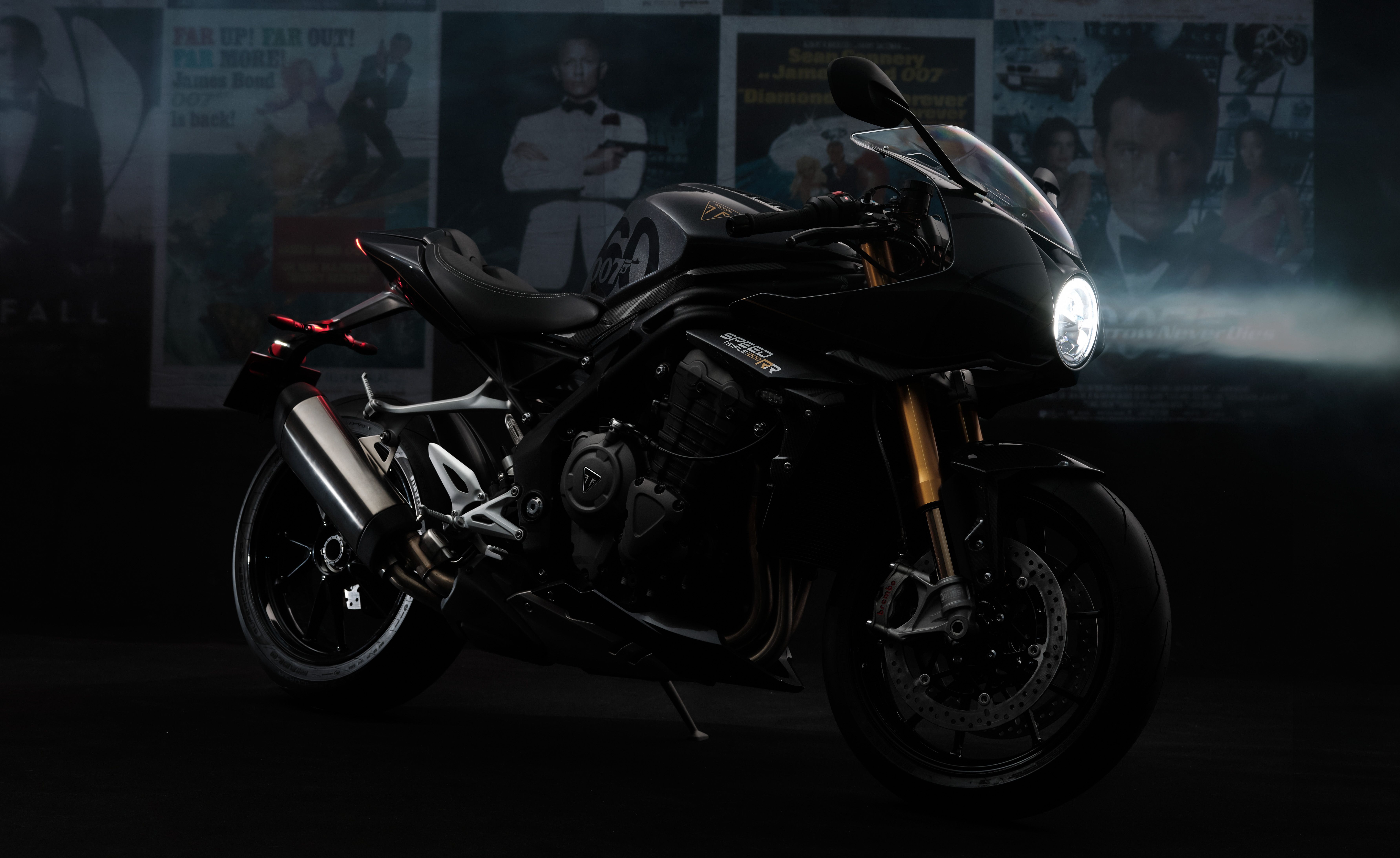 7133x4372 Triumph Speed Triple 1200 RR Bond Edition Wallpaper 4K, 5K, 8K