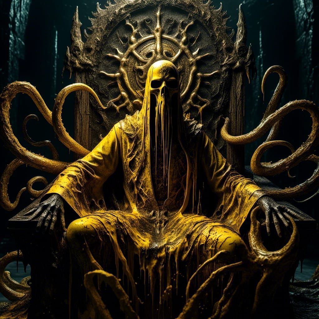1024x1024 Hastur, Tentacled Elder God on Dark Throne