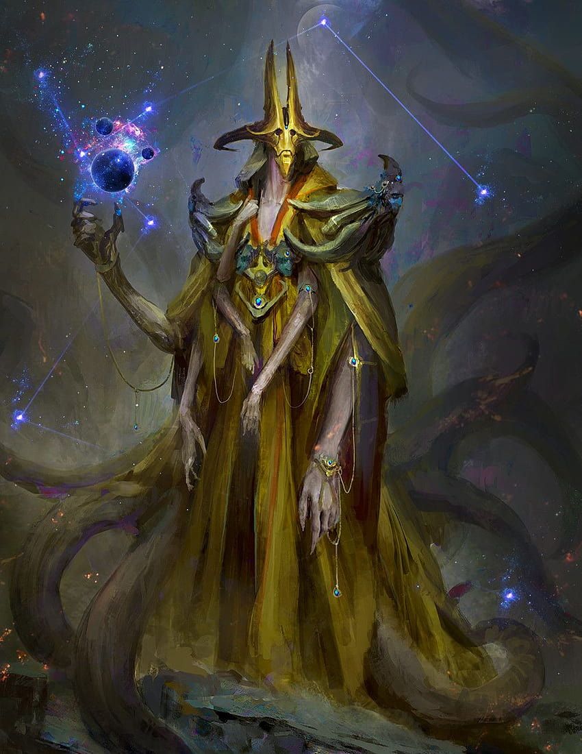 850x1100 Quarkmaster: “ Hastur Client work, painting some lovecraft goodness Daniel Kamarudin ” HD phone wallpaper