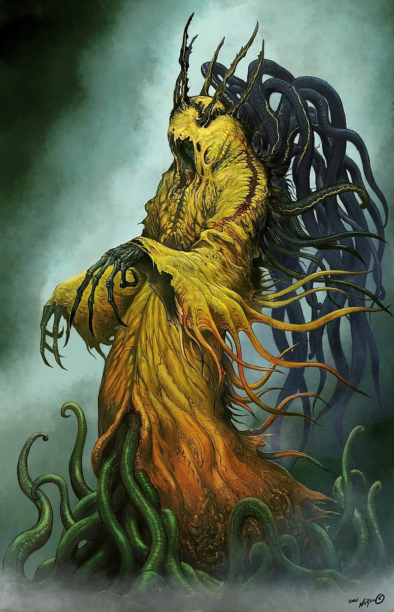800x1241 King in yellow, cthulhu, Lovecraft, HD phone wallpaper