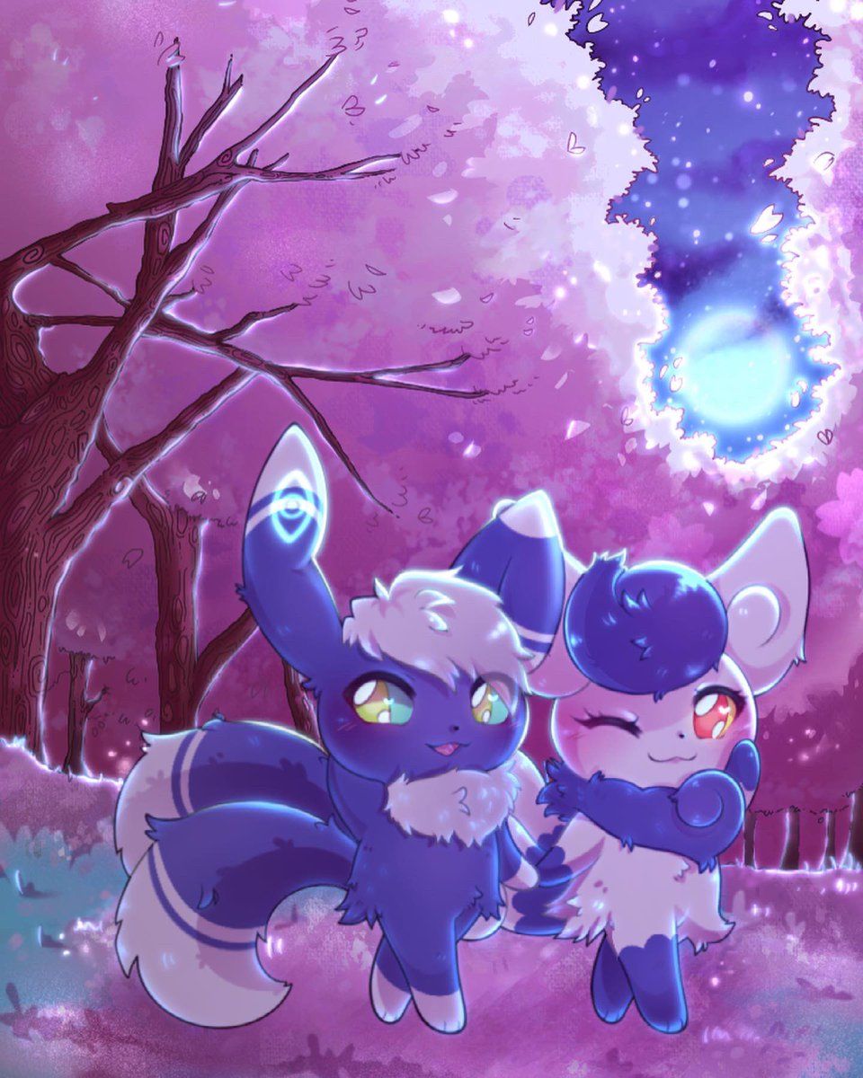 960x1200 This was a #meowstic Wallpaper combo piece I did! It was also my first complete back ground illustration in years