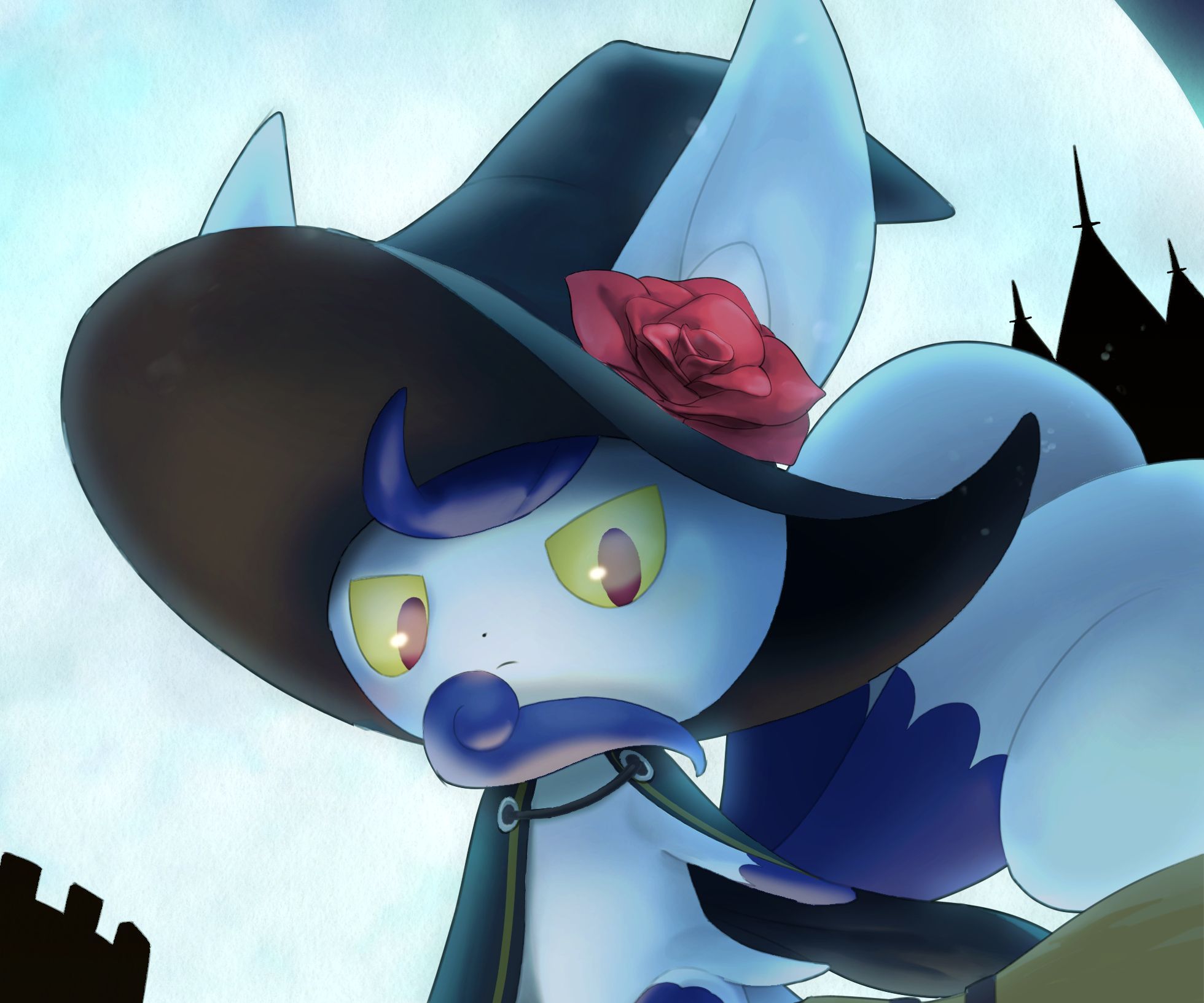 1960x1633 Download Meowstic (Pokémon) Video Game Pokemon HD Wallpaper