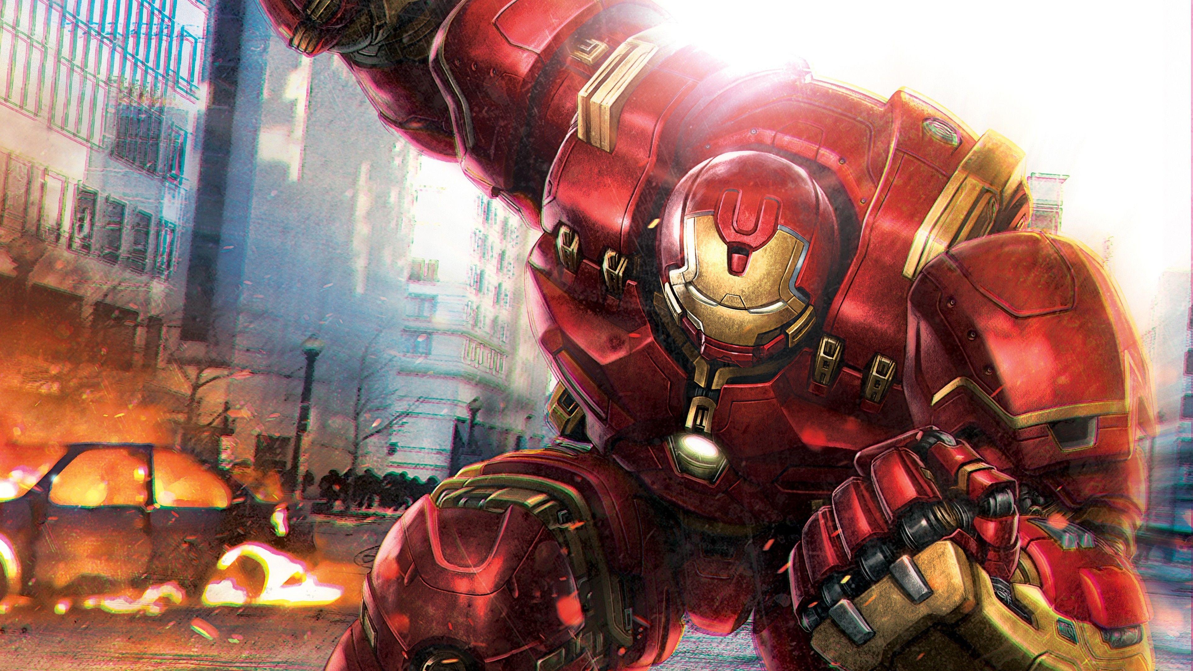 3840x2160 3D Iron Man Wallpaper Background Image Man Hulkbuster
