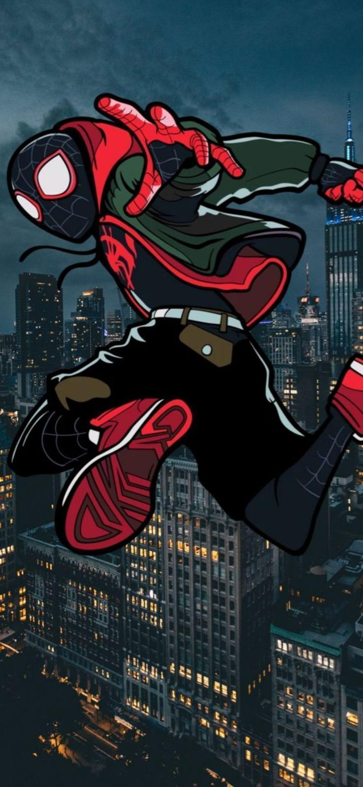 736x1594 Miles Morales iPhone Lock Screen Desktop Wallpaper HD