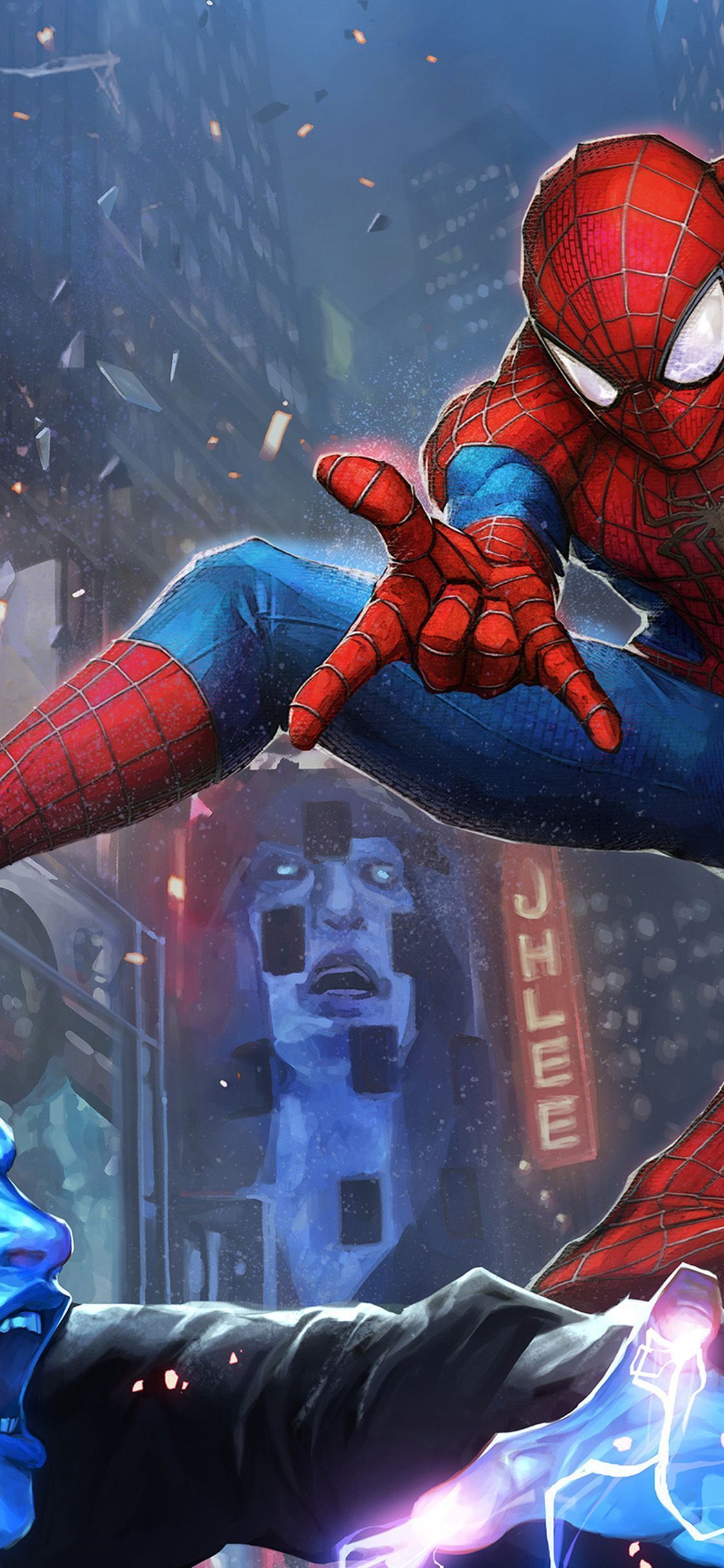 1125x2436 iPhone X wallpaper. hero spiderman marvel art