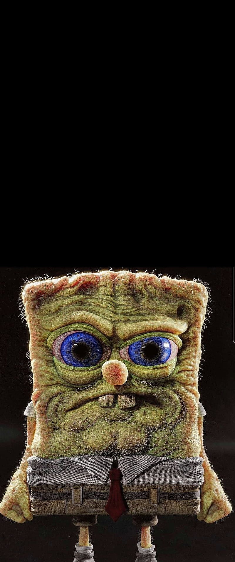 800x1910 Angry spongebob, dark, horror, realistic, HD phone wallpaper