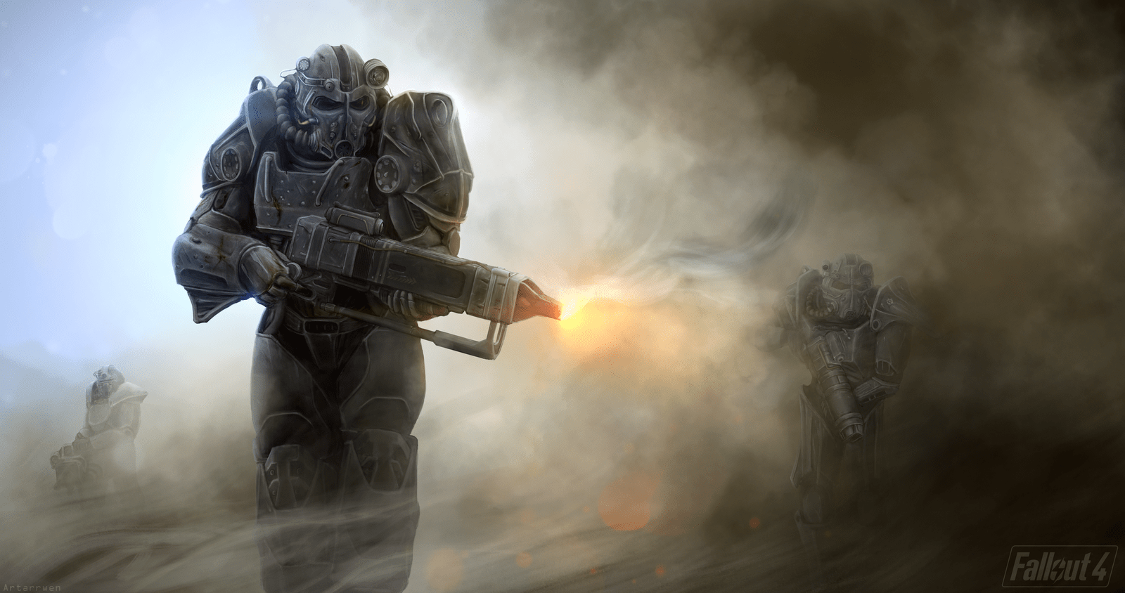 1600x844 #dust, #power armor, #Fallout, #Fallout #sandstorms