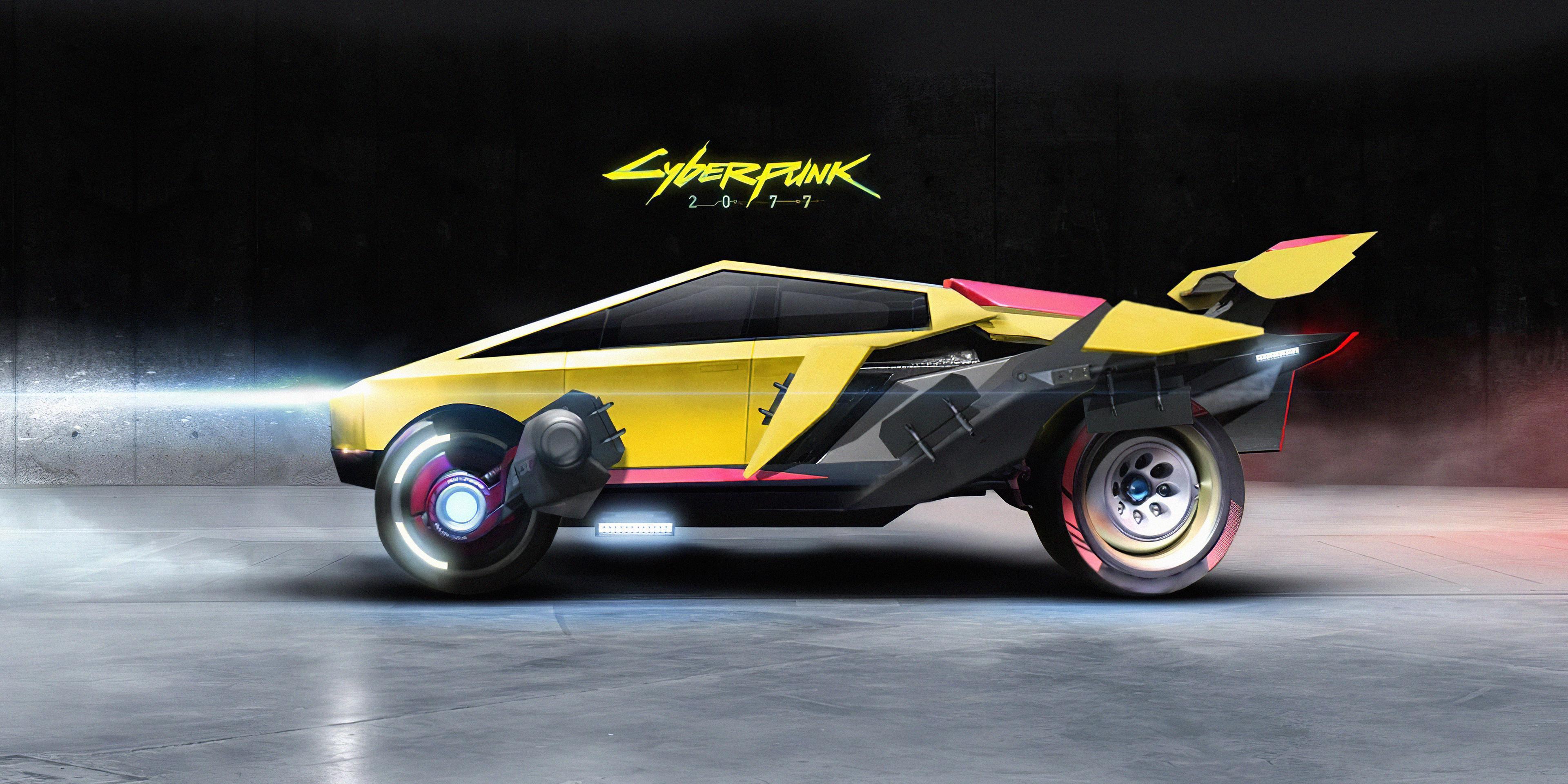 3840x1920 Tesla Cyber Truck Wallpaper