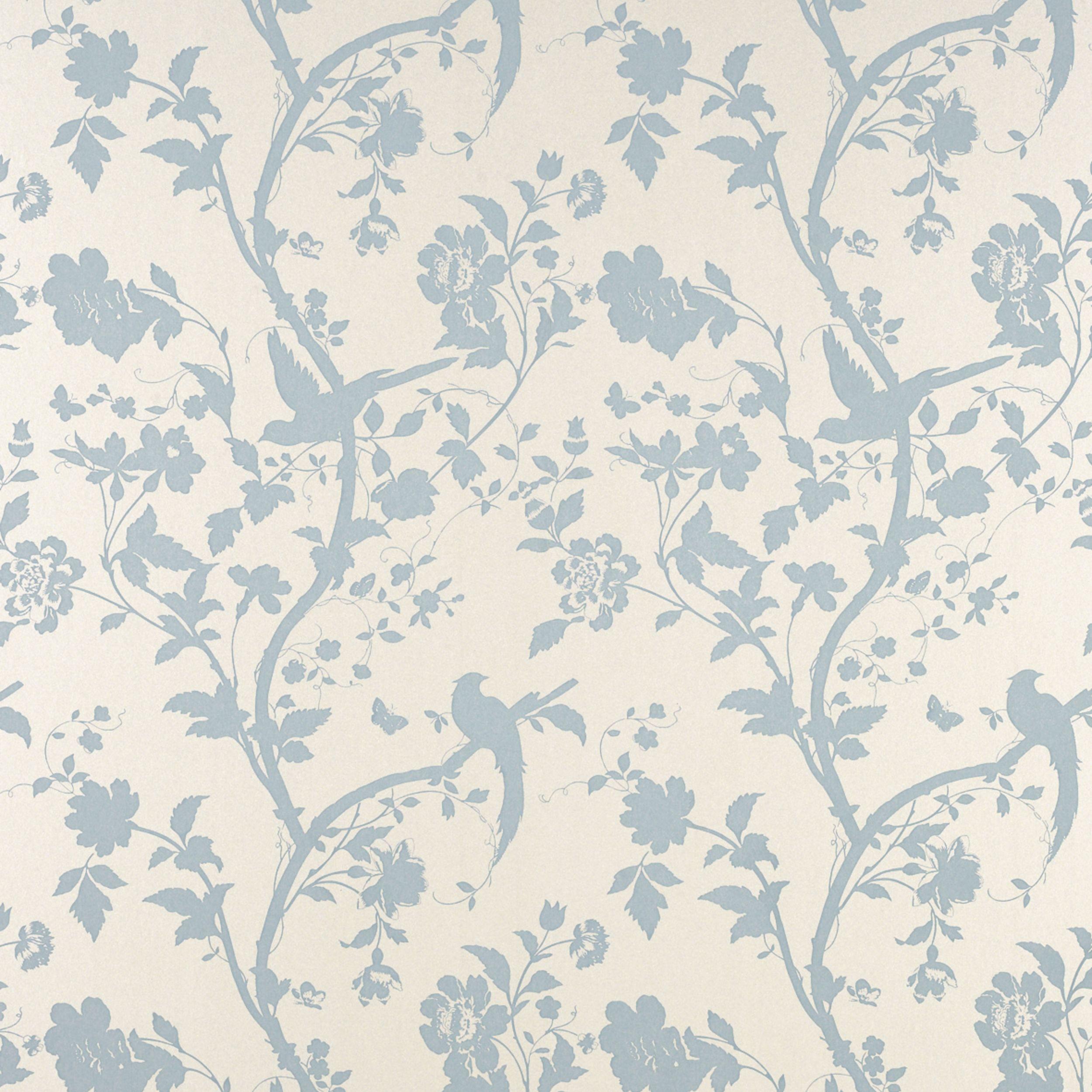2500x2500 Oriental Garden Duck Egg Floral Wallpaper