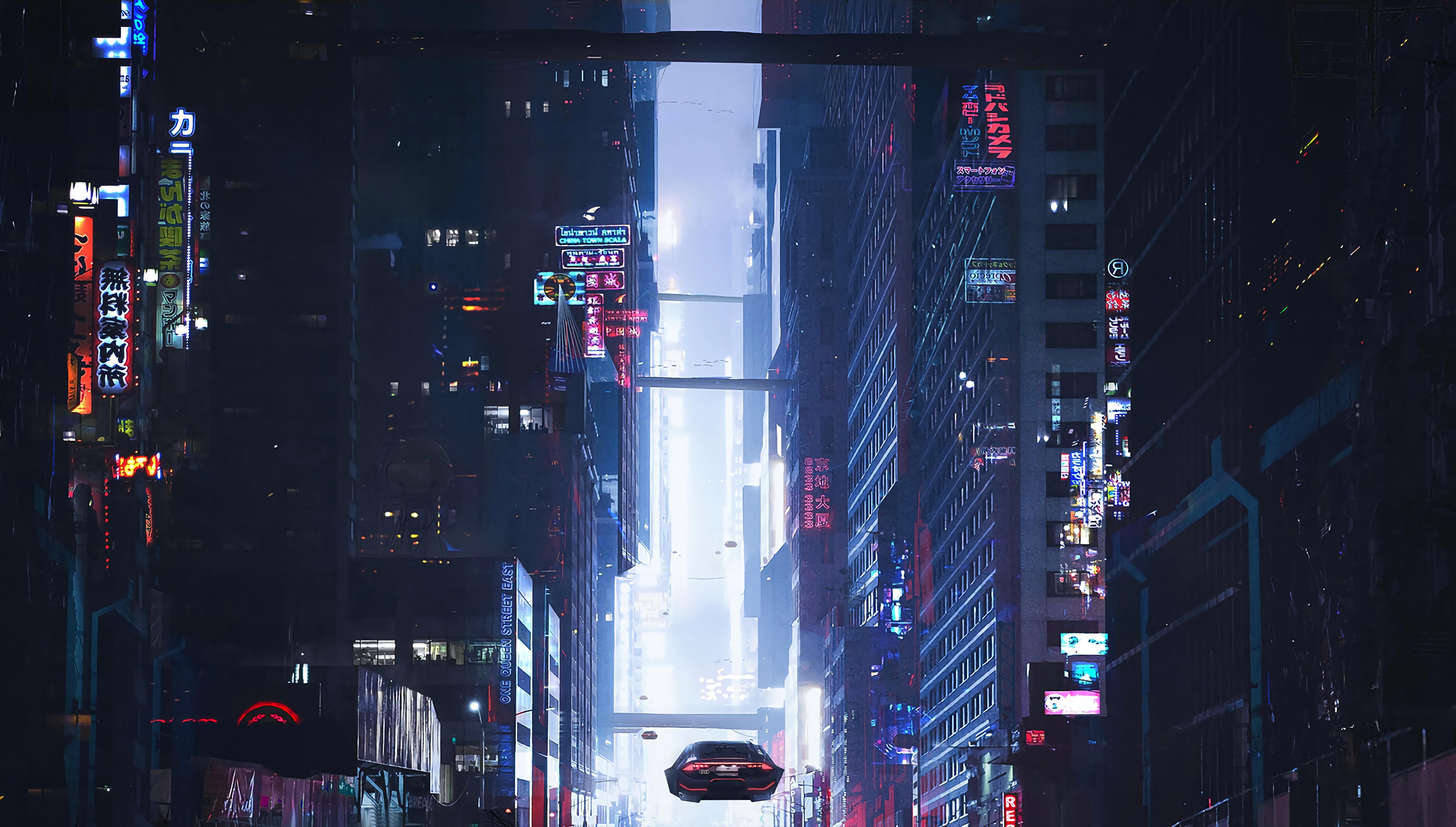 6733x3826 Wallpaper Sci Fi, City, Future, Art, Buildings, Cars HD