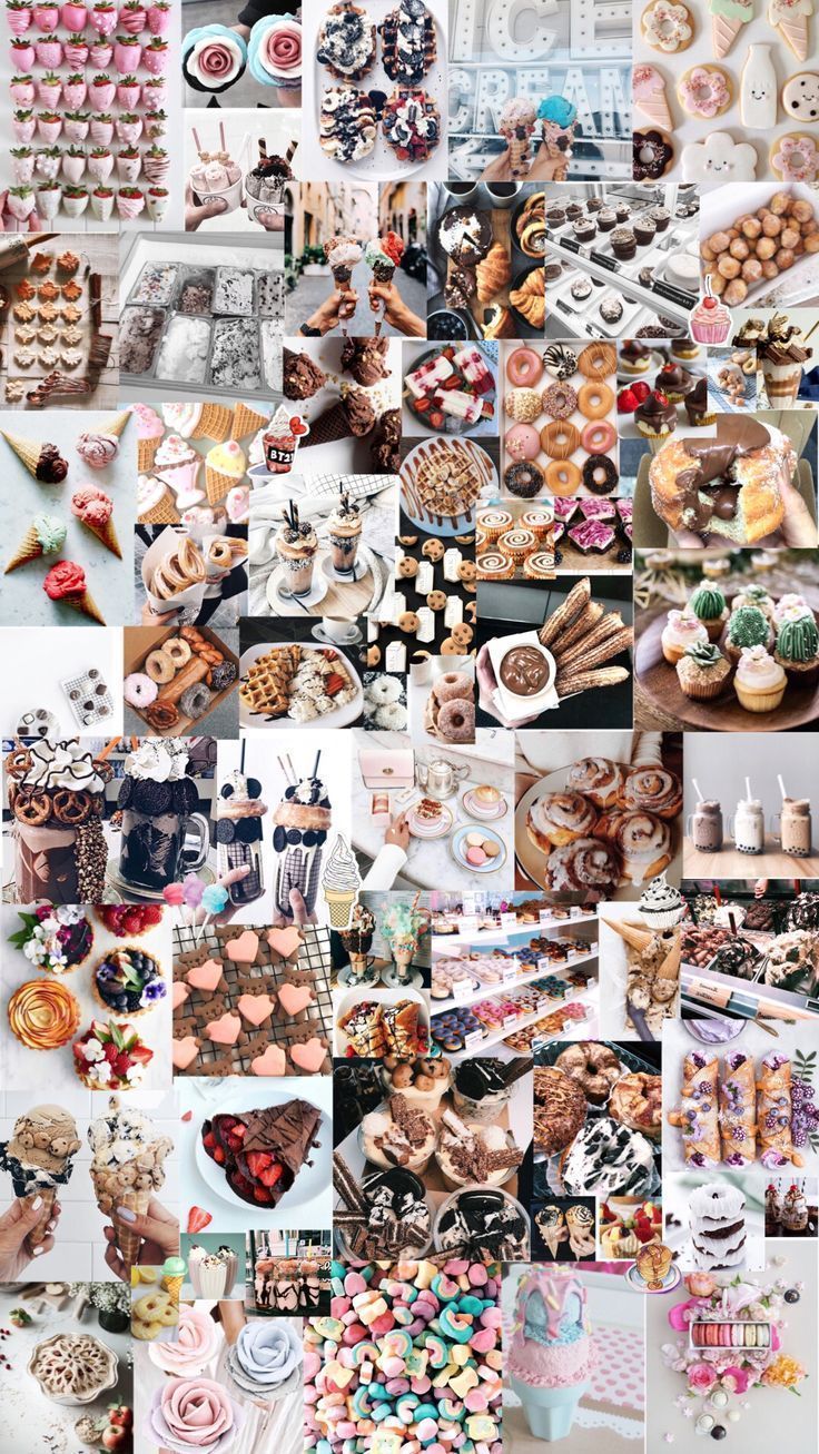 736x1307 Food Collage Wallpaper